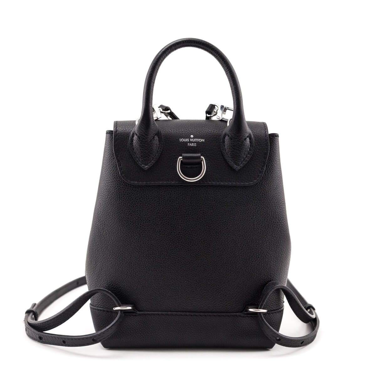 Louis Vuitton Black Calfskin Lockme Mini Backpack - Love that Bag etc - Preowned Authentic Designer Handbags Preloved Fashions