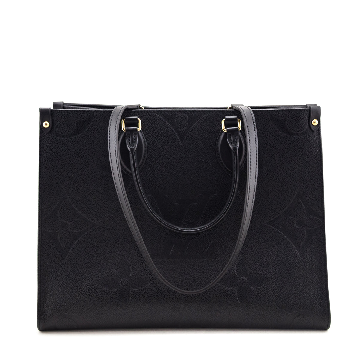 Louis Vuitton Black Empreinte Monogram Giant Onthego MM - Love that Bag etc - Preowned Authentic Designer Handbags Preloved Fashions