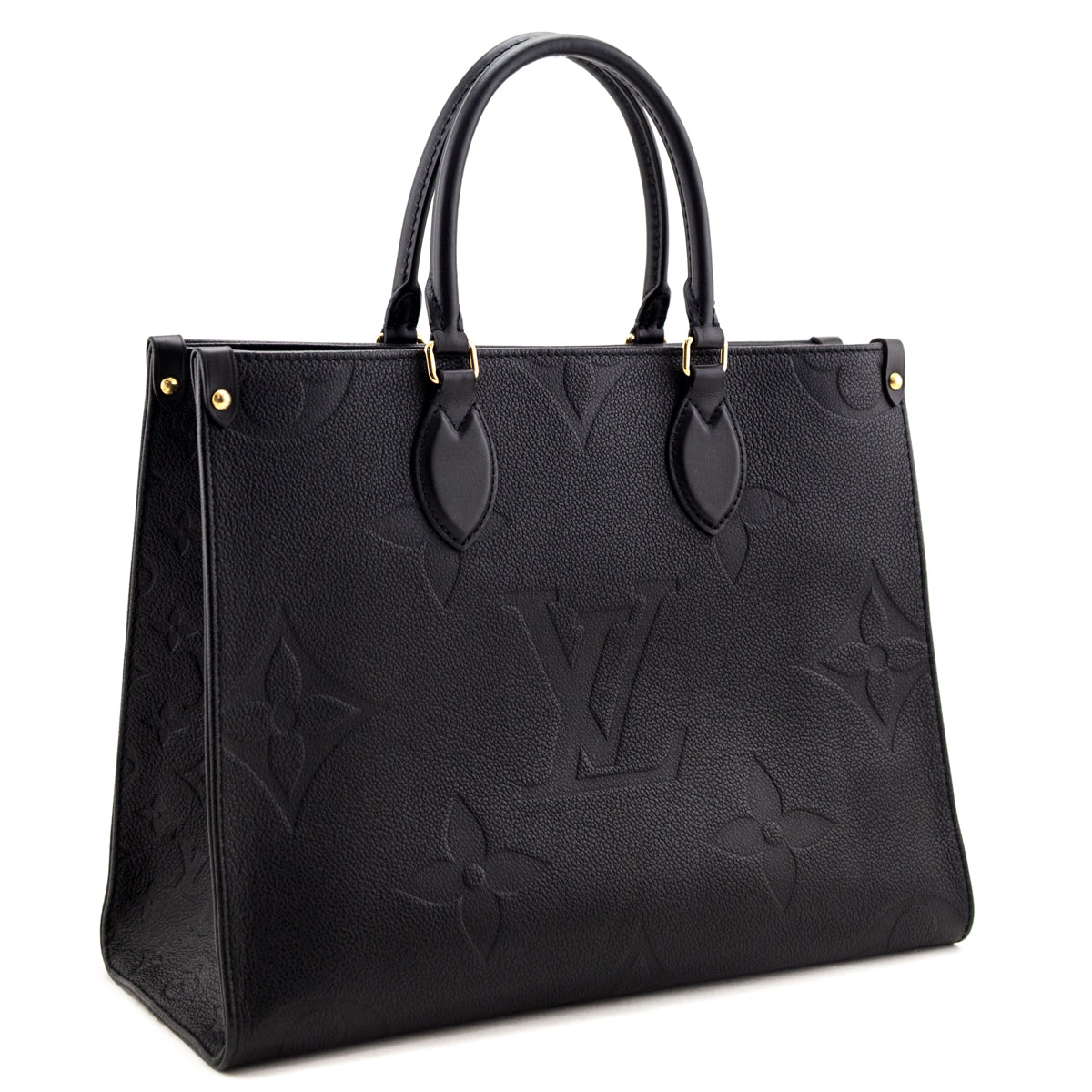 Louis Vuitton Black Empreinte Monogram Giant Onthego MM - Love that Bag etc - Preowned Authentic Designer Handbags Preloved Fashions