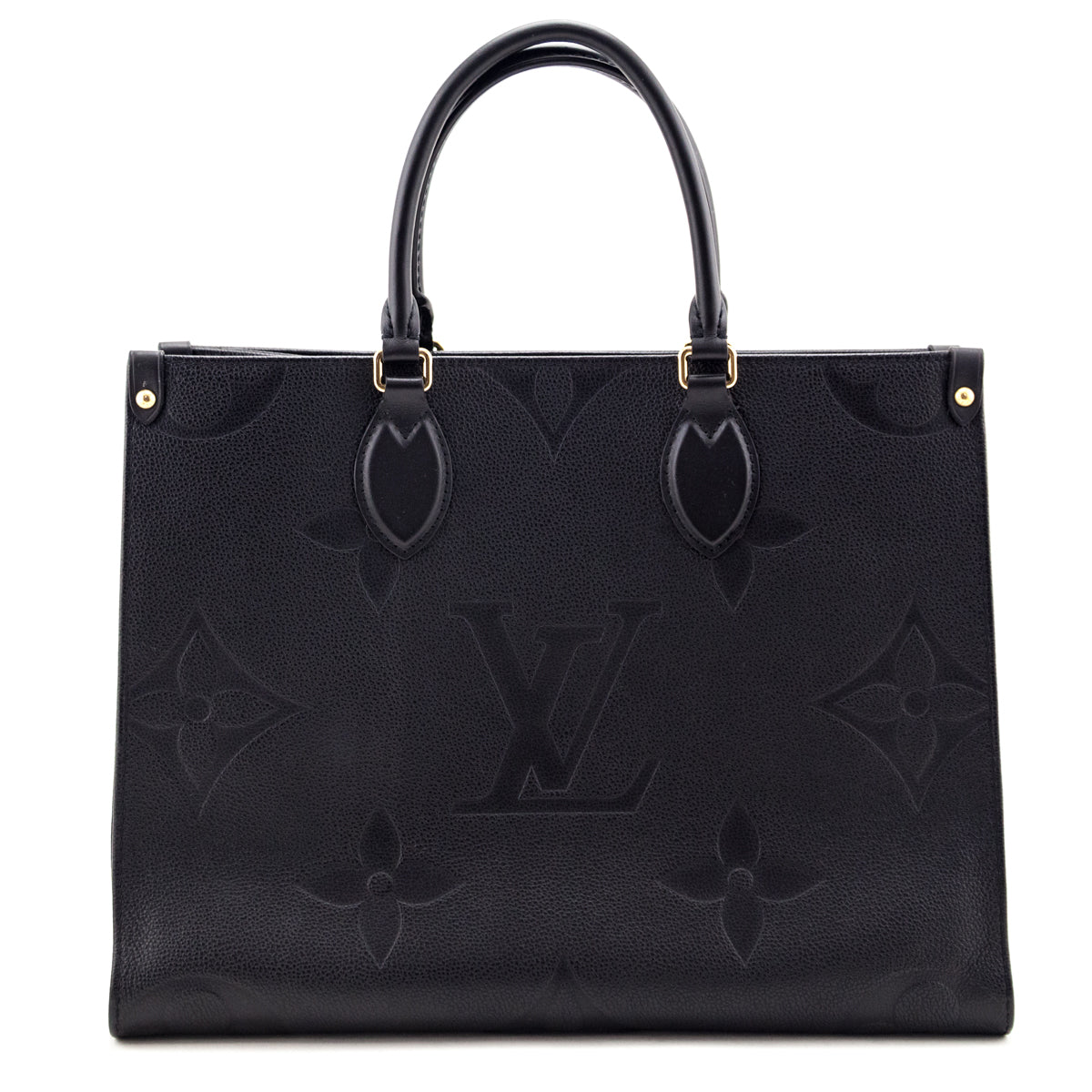 Louis Vuitton Black Empreinte Monogram Giant Onthego MM - Love that Bag etc - Preowned Authentic Designer Handbags Preloved Fashions