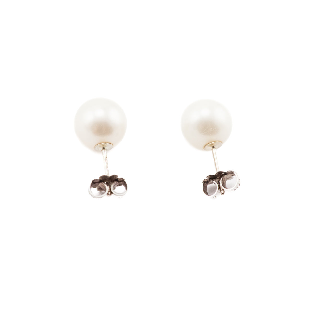 Tiffany Co. Signature Pearl Silver Stud Earrings - Love that Bag etc - Preowned Authentic Designer Handbags Preloved Fashions