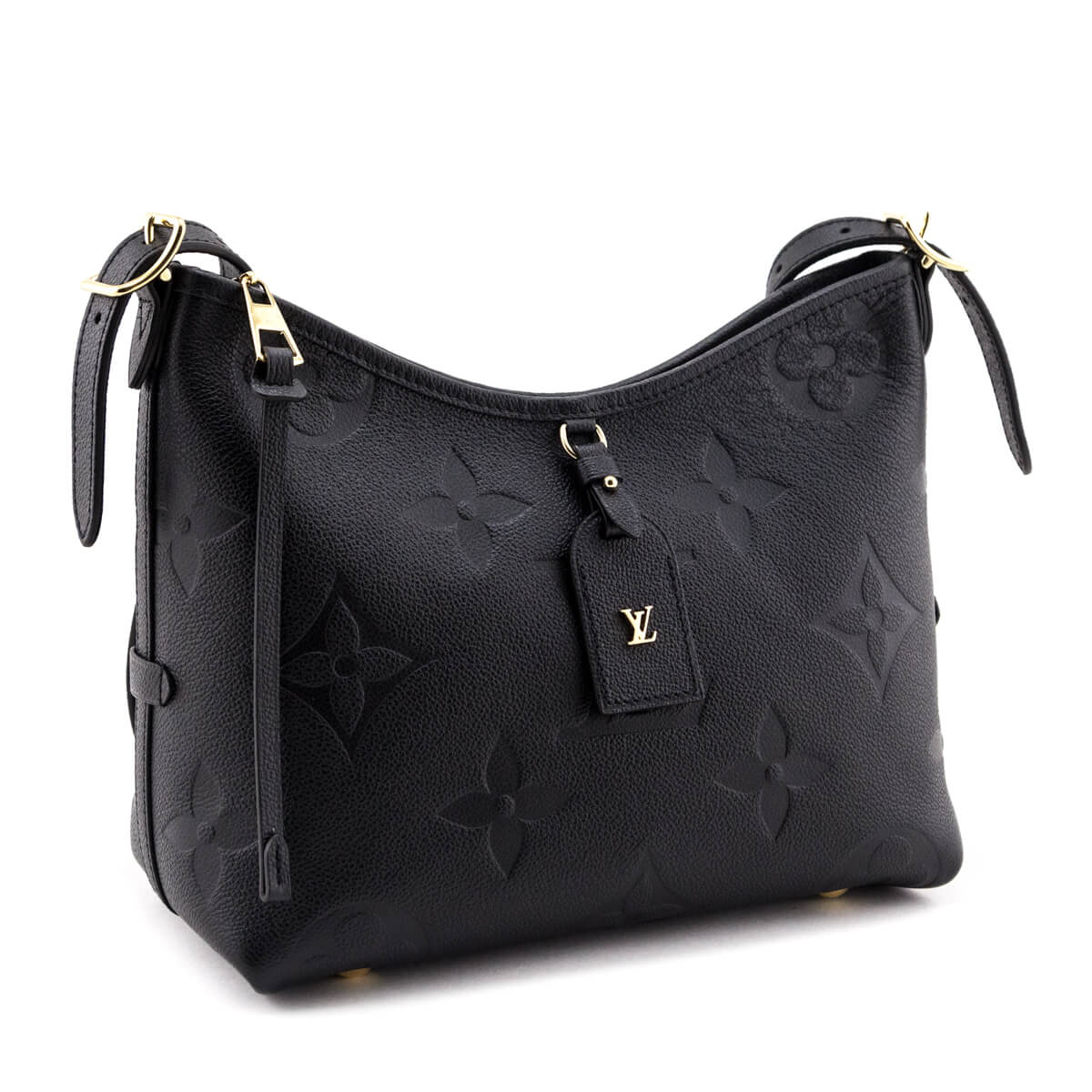 Louis Vuitton Black Monogram Empreinte CarryAll PM - Love that Bag etc - Preowned Authentic Designer Handbags Preloved Fashions