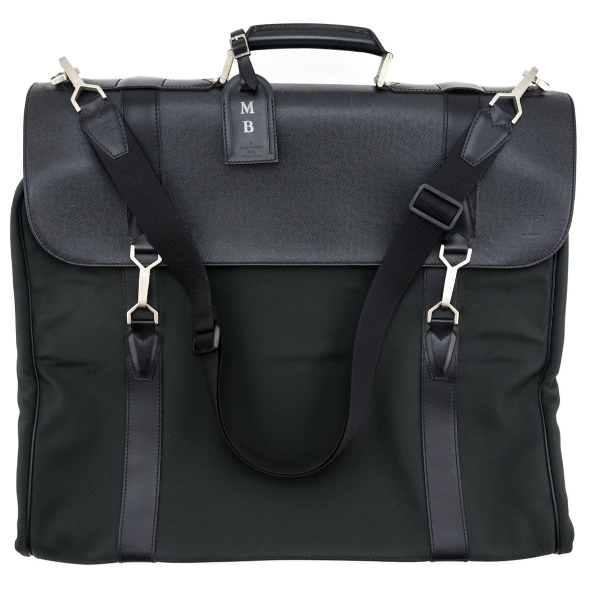 Louis Vuitton Black Taiga Gibeciere Garment Bag - Love that Bag etc - Preowned Authentic Designer Handbags Preloved Fashions