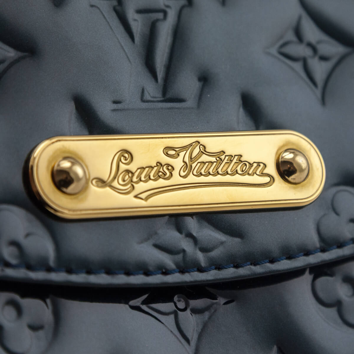 Louis Vuitton Bleu Nuit Monogram Vernis Sunset Boulevard Convertible Clutch - Love that Bag etc - Preowned Authentic Designer Handbags Preloved Fashions