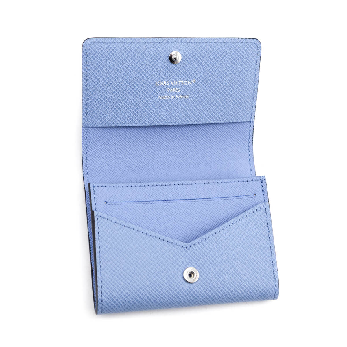 Louis Vuitton Blue Taigarama Envelope Business Card Holder - Love that Bag etc - Preowned Authentic Designer Handbags Preloved Fashions