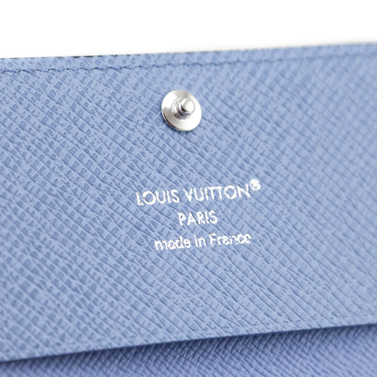 Louis Vuitton Blue Taigarama Envelope Business Card Holder - Love that Bag etc - Preowned Authentic Designer Handbags Preloved Fashions
