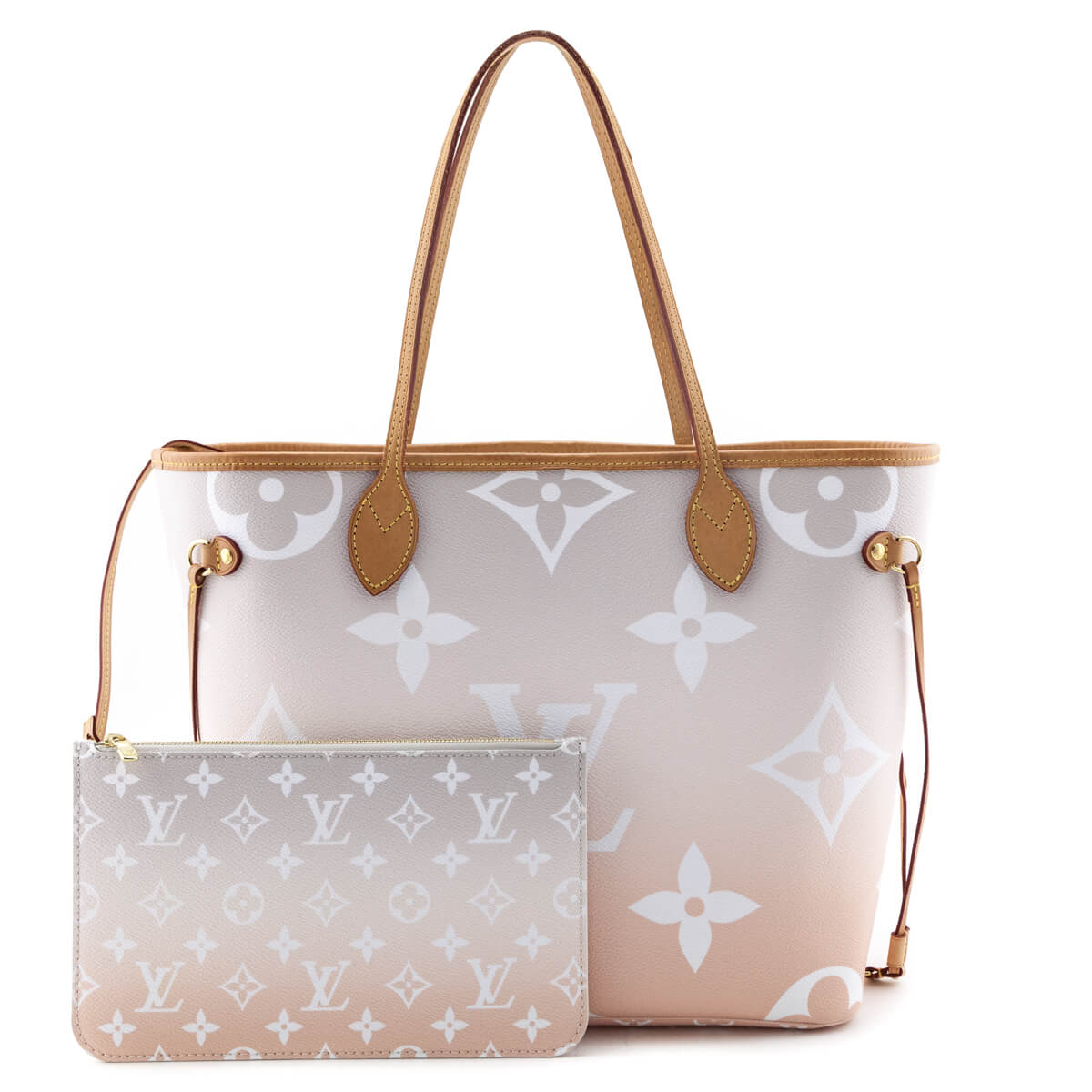 Louis Vuitton Brume Giant Monogram By The Pool Neverfull MM W/ Pouch - Love that Bag etc - Preowned Authentic Designer Handbags Preloved Fashions