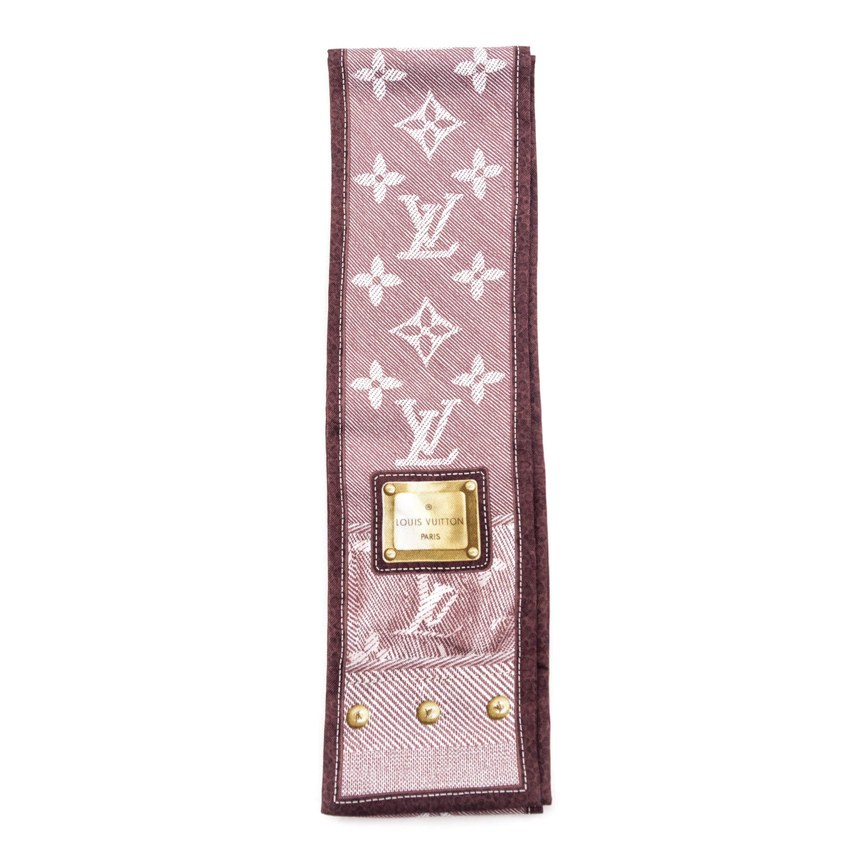 Louis Vuitton Burgundy New Denim LV Monogram Bandeau - Love that Bag etc - Preowned Authentic Designer Handbags Preloved Fashions