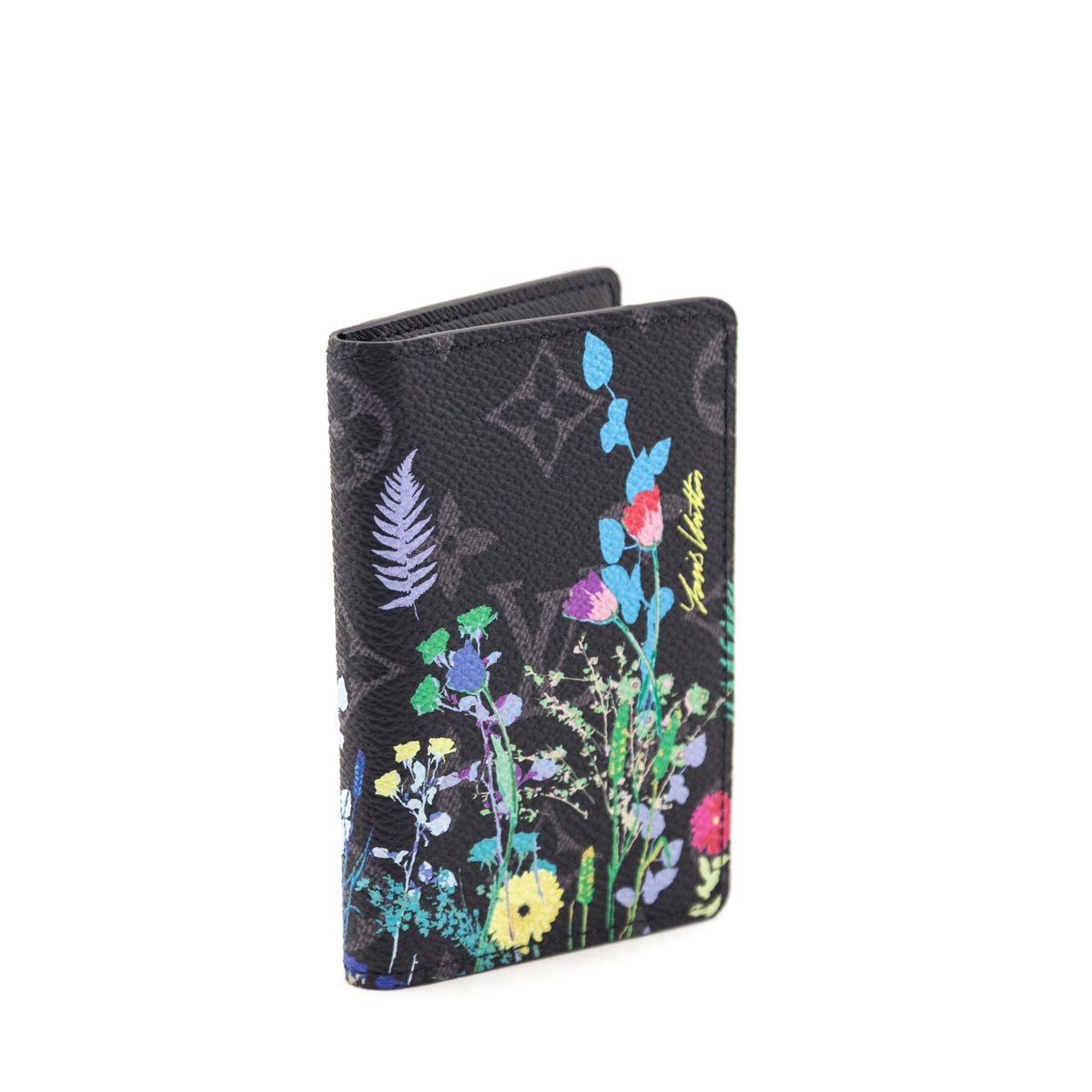 Louis Vuitton Monogram Eclipse Flower Print Folia Pocket Organizer NM - Love that Bag etc - Preowned Authentic Designer Handbags Preloved Fashions