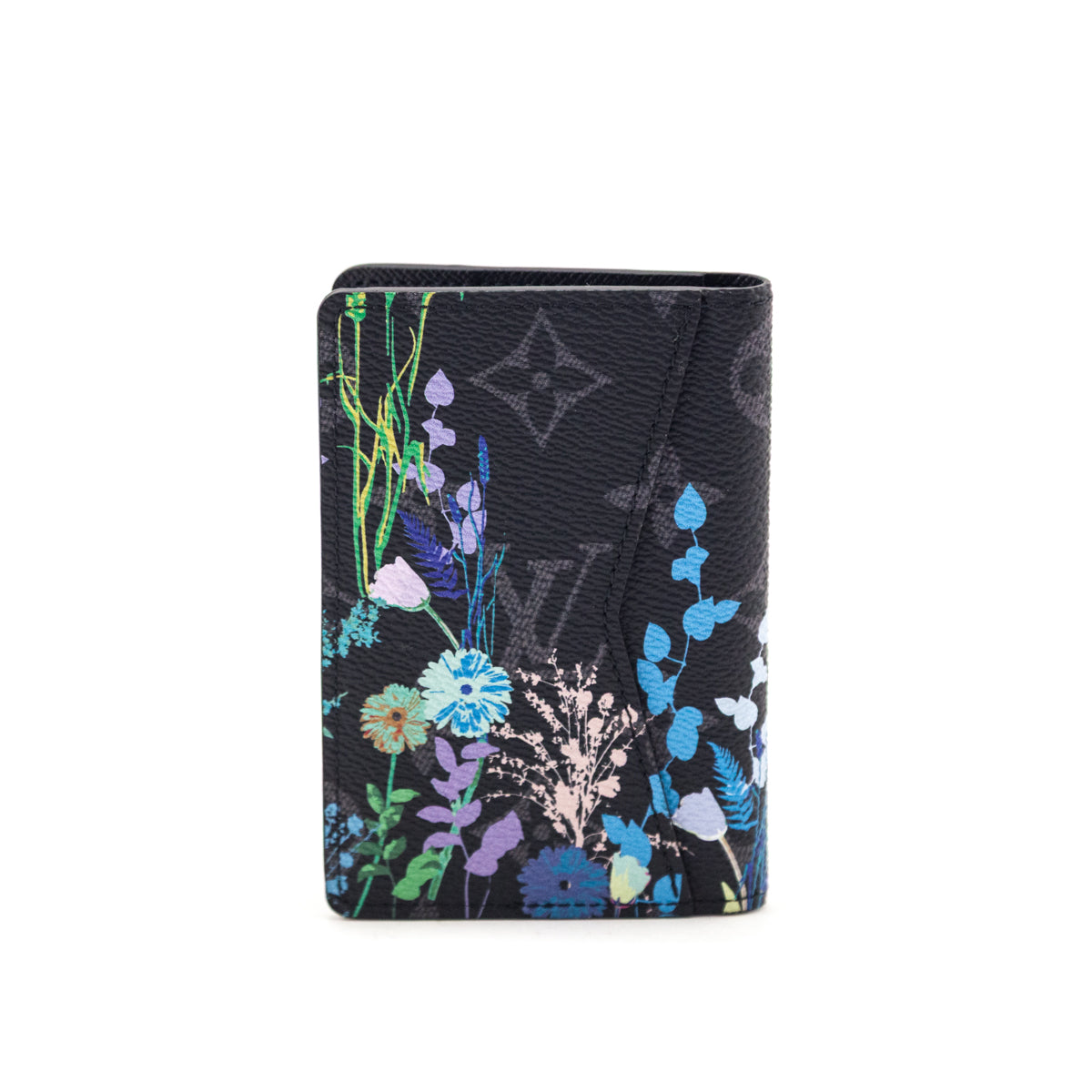 Louis Vuitton Monogram Eclipse Flower Print Folia Pocket Organizer NM - Love that Bag etc - Preowned Authentic Designer Handbags Preloved Fashions