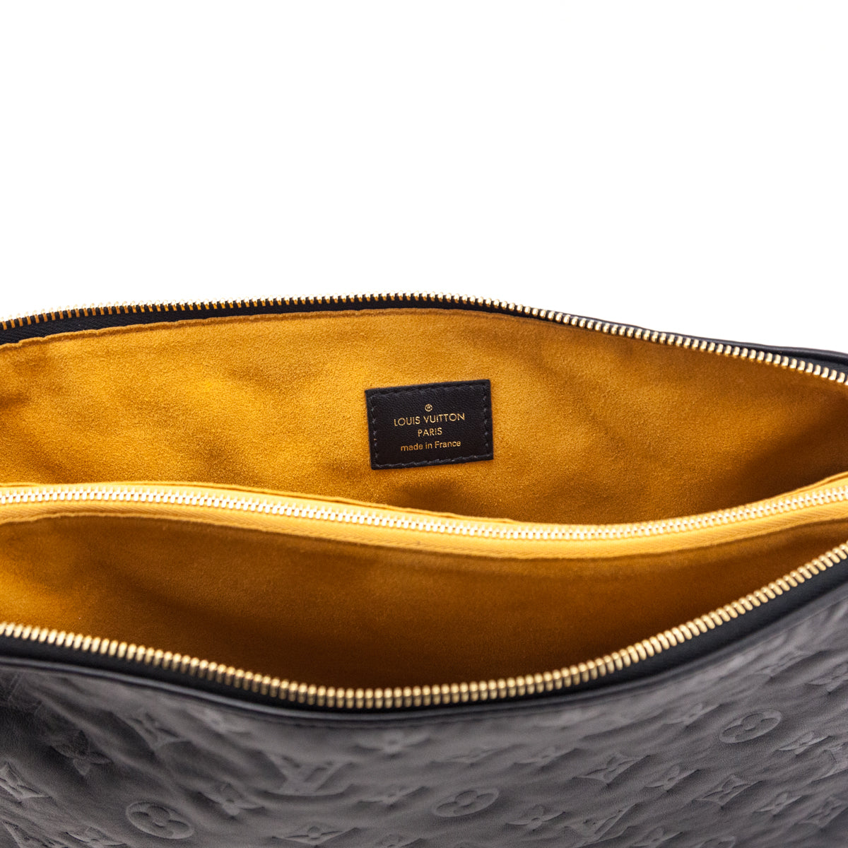 Louis Vuitton Black Lambskin Embossed Monogram Coussin MM - Love that Bag etc - Preowned Authentic Designer Handbags Preloved Fashions