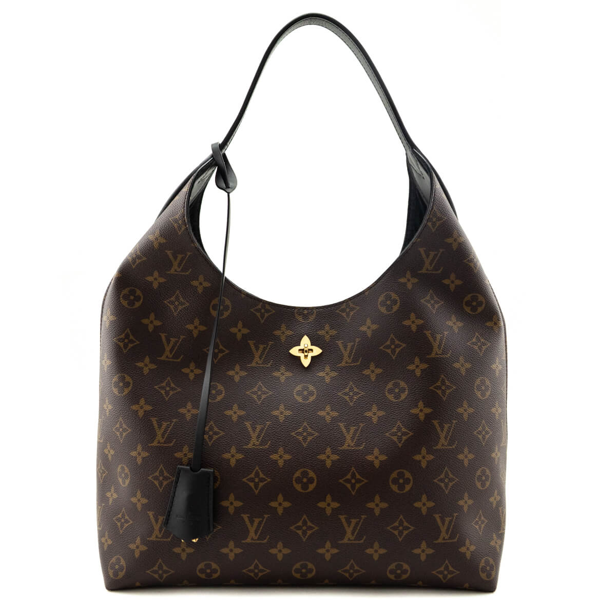 Louis Vuitton Monogram Black Flower Hobo - Love that Bag etc - Preowned Authentic Designer Handbags Preloved Fashions