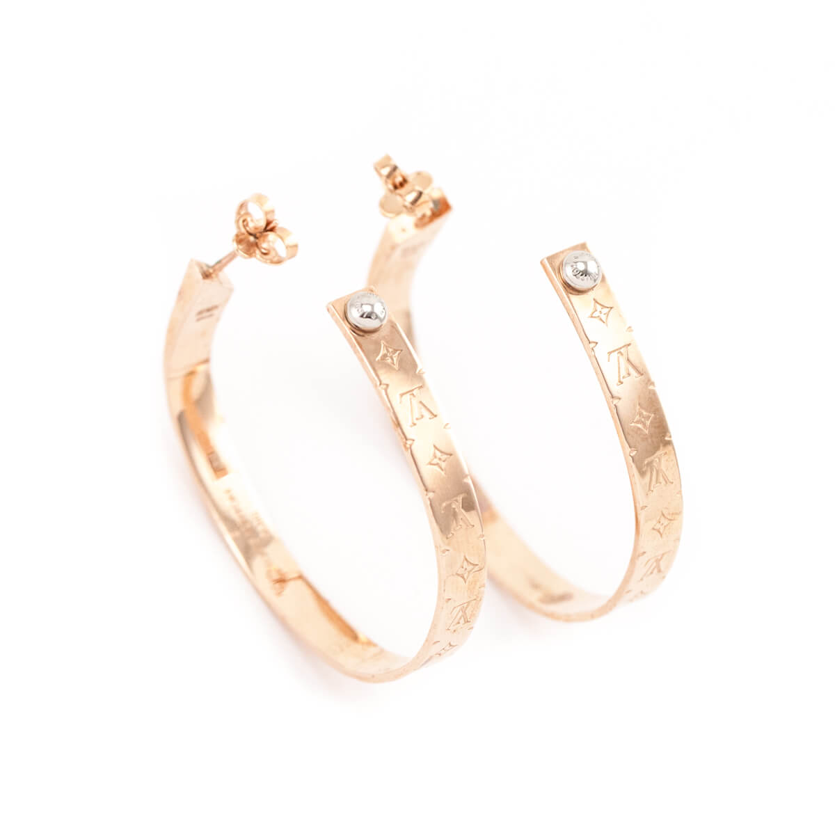 Louis Vuitton Nanogram Hoop Earrings - Love that Bag etc - Preowned Authentic Designer Handbags Preloved Fashions