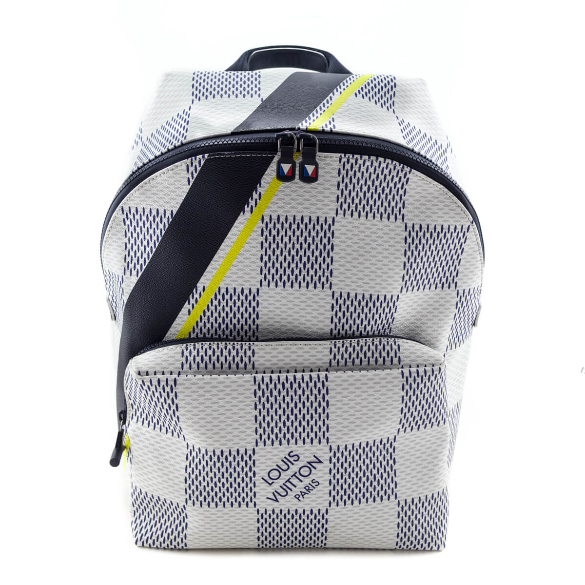 Louis Vuitton Navy Yellow Damier Azur Latitude America's Cup Apollo Backpack - Love that Bag etc - Preowned Authentic Designer Handbags Preloved Fashions