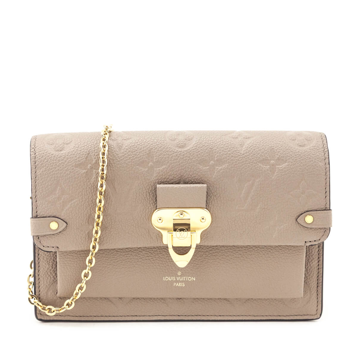 Louis Vuitton Tourterelle Empreinte Vavin Chain Wallet - Love that Bag etc - Preowned Authentic Designer Handbags Preloved Fashions