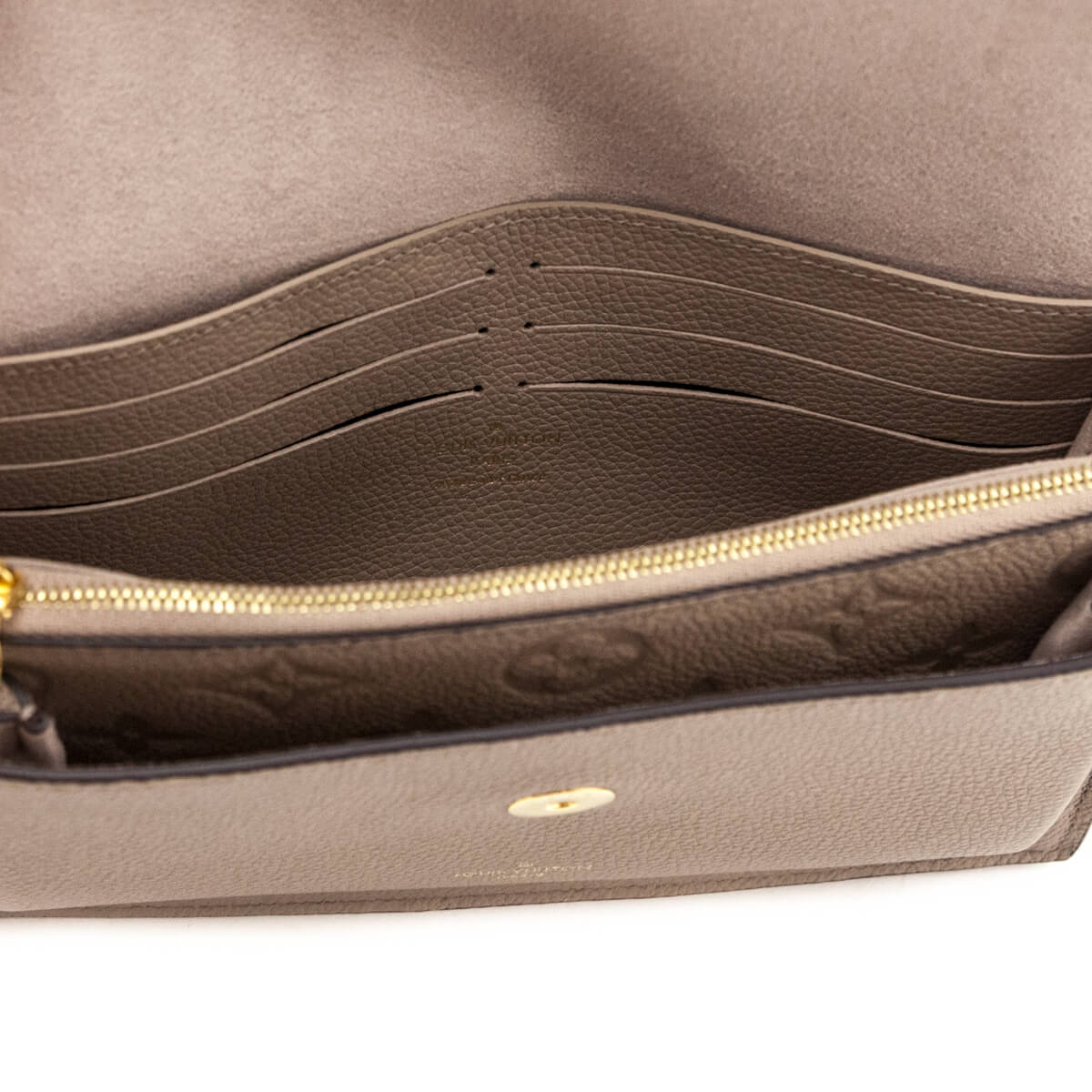 Louis Vuitton Tourterelle Empreinte Vavin Chain Wallet - Love that Bag etc - Preowned Authentic Designer Handbags Preloved Fashions