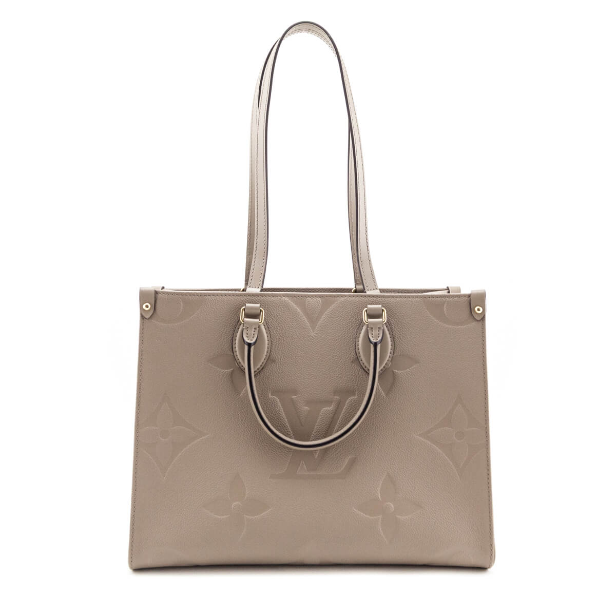 Louis Vuitton Turtledove Empreinte Monogram Giant Onthego MM - Love that Bag etc - Preowned Authentic Designer Handbags Preloved Fashions