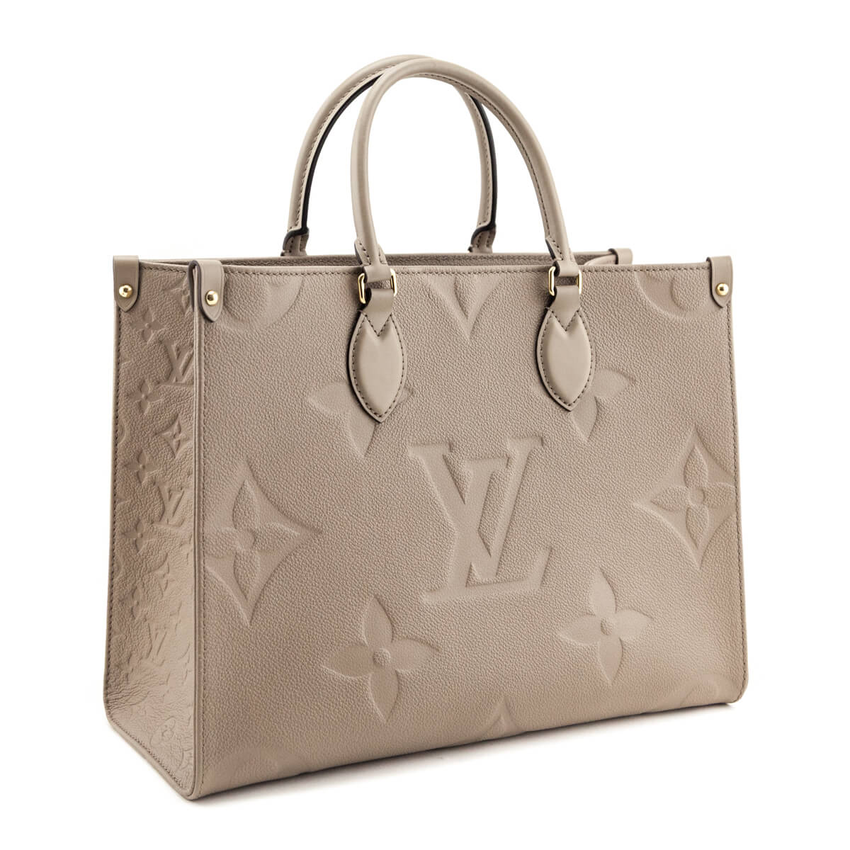 Louis Vuitton Turtledove Empreinte Monogram Giant Onthego MM - Love that Bag etc - Preowned Authentic Designer Handbags Preloved Fashions