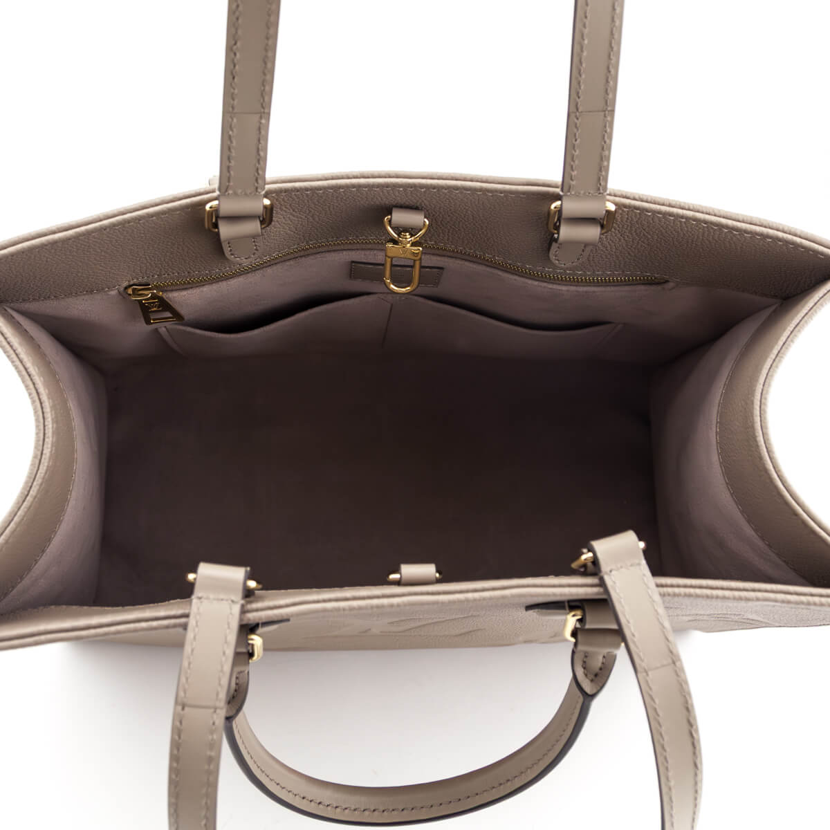 Louis Vuitton Turtledove Empreinte Monogram Giant Onthego MM - Love that Bag etc - Preowned Authentic Designer Handbags Preloved Fashions
