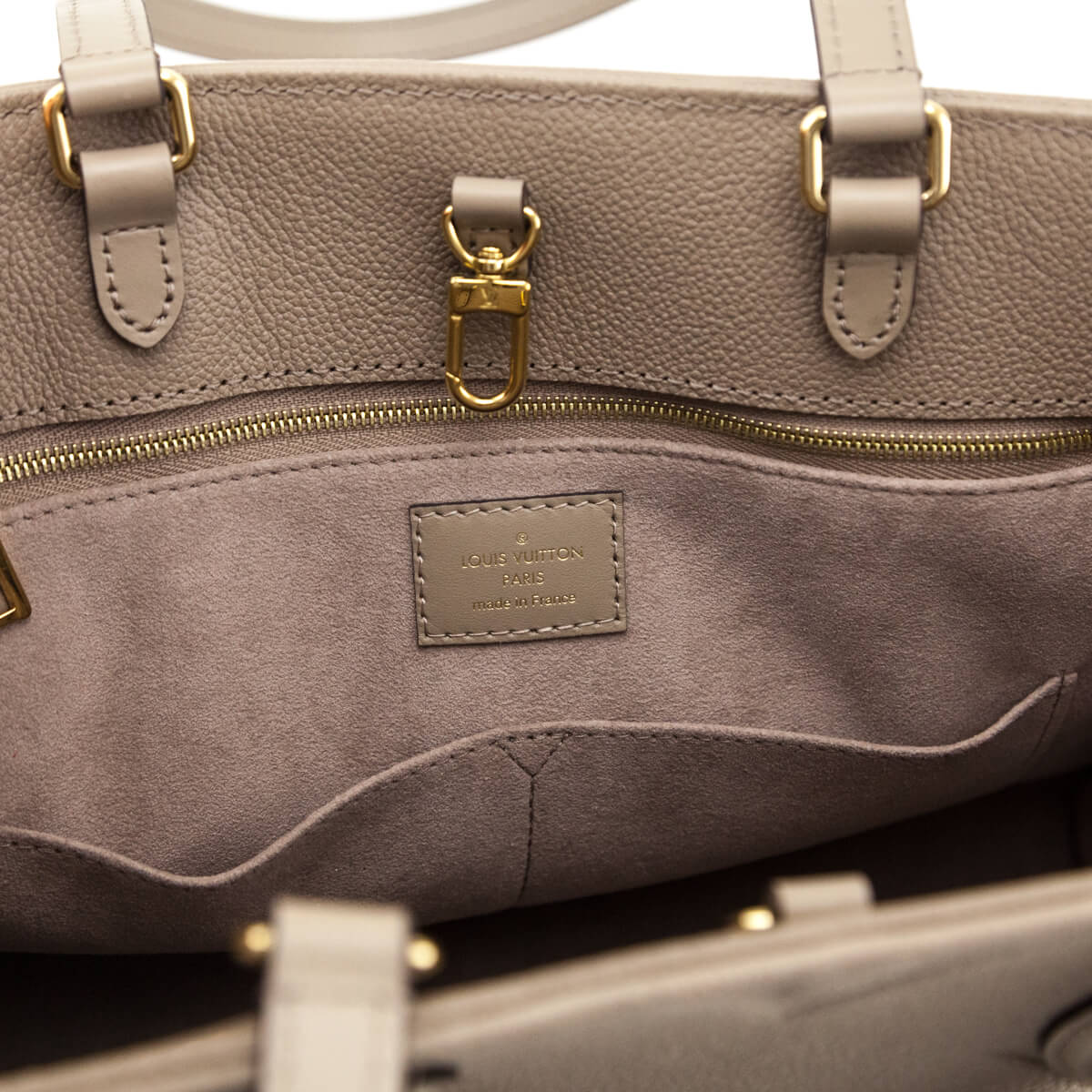 Louis Vuitton Turtledove Empreinte Monogram Giant Onthego MM - Love that Bag etc - Preowned Authentic Designer Handbags Preloved Fashions