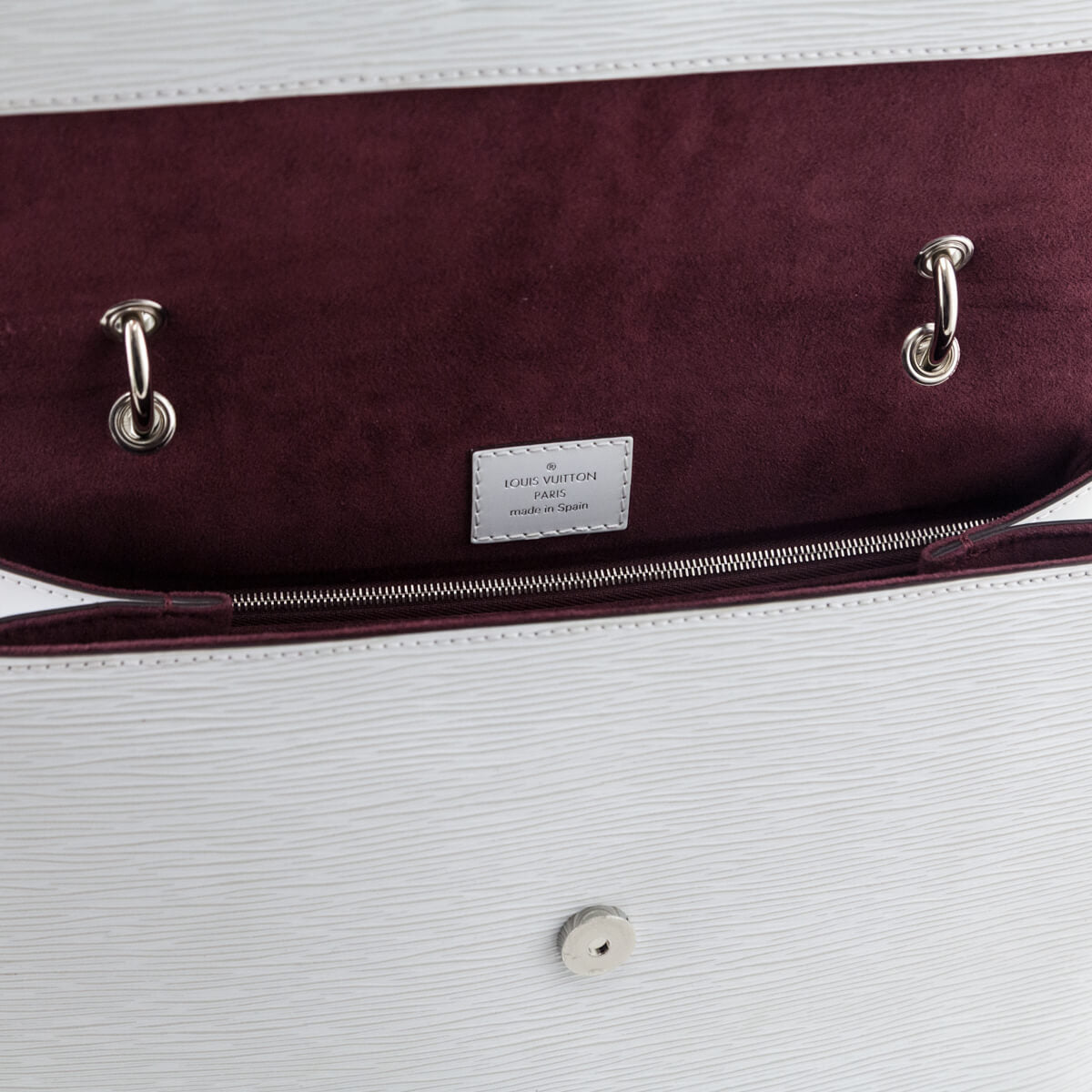 Louis Vuitton White Epi Grenelle MM - Love that Bag etc - Preowned Authentic Designer Handbags Preloved Fashions