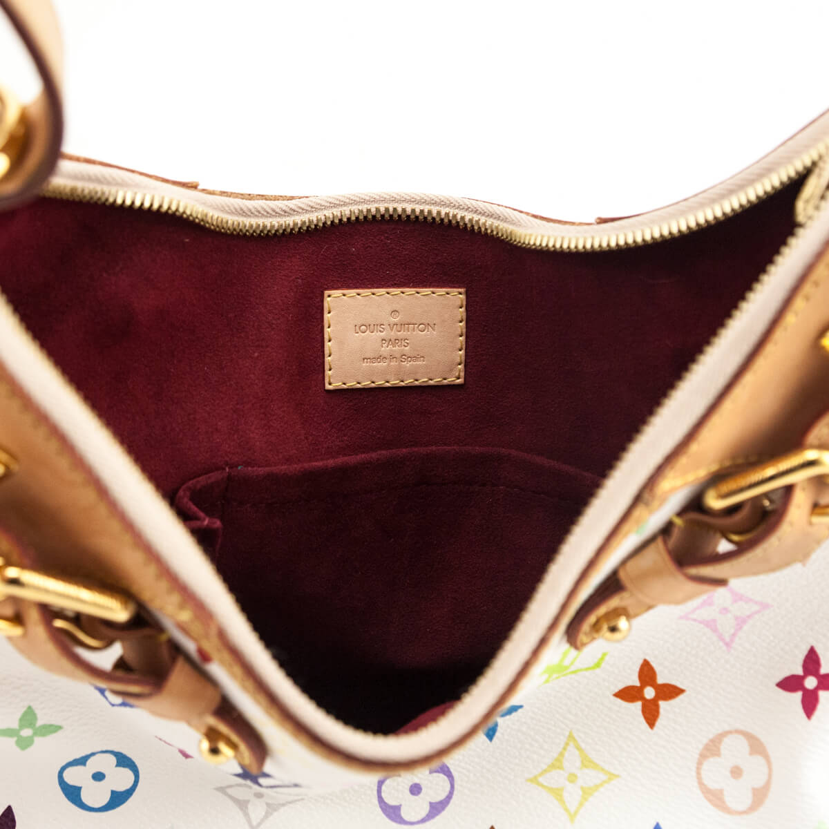 Louis Vuitton White Monogram Multicolor Greta Shoulder Bag - Love that Bag etc - Preowned Authentic Designer Handbags Preloved Fashions