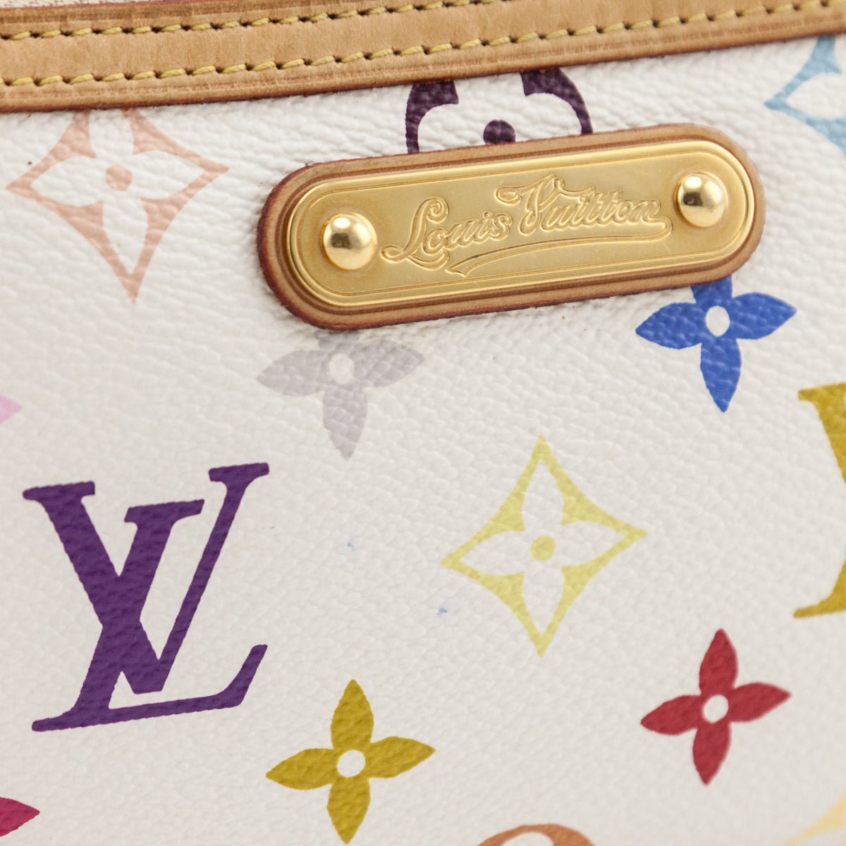 Louis Vuitton White Monogram Multicolor Pochette Milla MM - Love that Bag etc - Preowned Authentic Designer Handbags Preloved Fashions