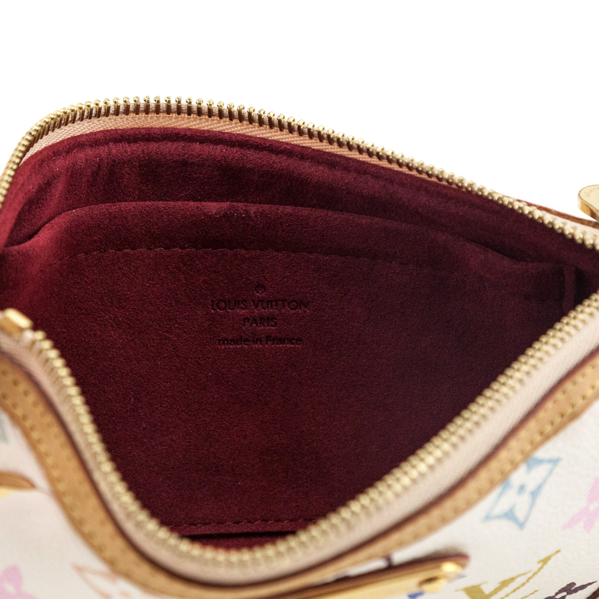 Louis Vuitton White Monogram Multicolor Pochette Milla MM - Love that Bag etc - Preowned Authentic Designer Handbags Preloved Fashions
