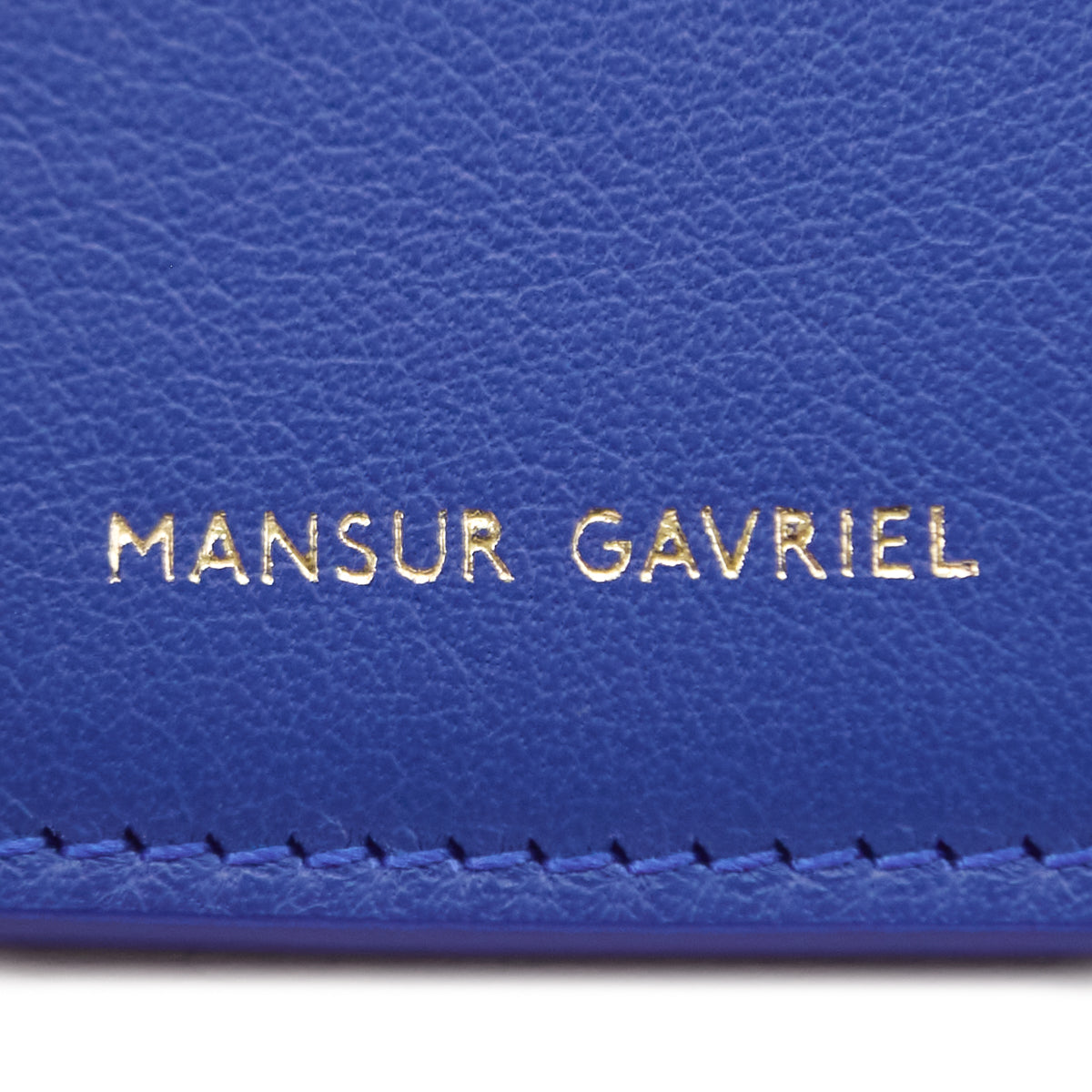 Mansur Gavriel Blue Calfskin Zip Card Holder - Love that Bag etc - Preowned Authentic Designer Handbags Preloved Fashions