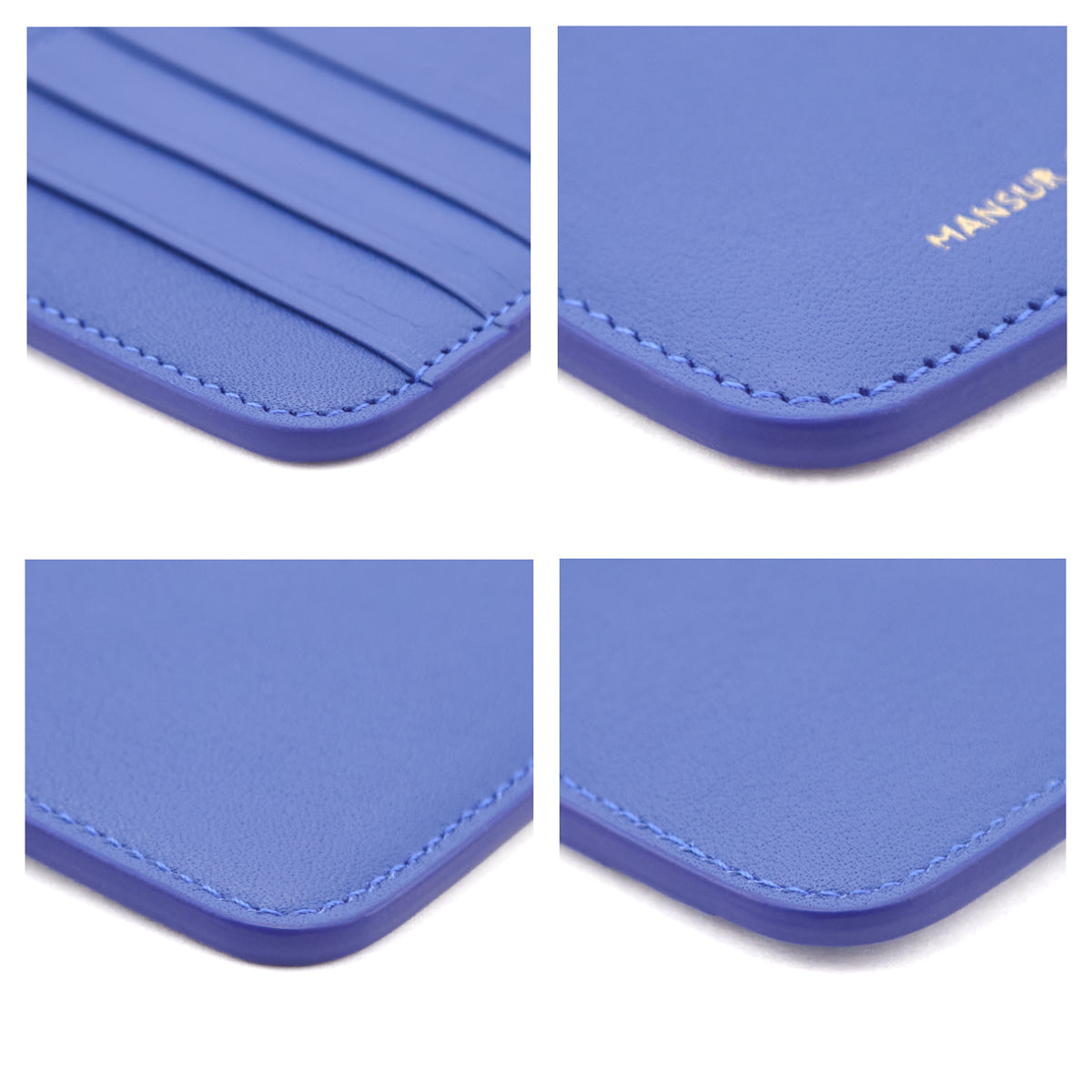 Mansur Gavriel Blue Calfskin Zip Card Holder - Love that Bag etc - Preowned Authentic Designer Handbags Preloved Fashions