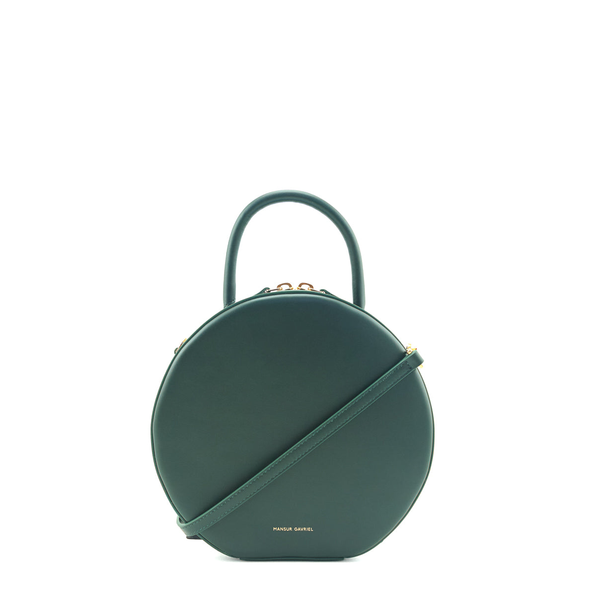 Mansur Gavriel Moss Green Calfskin Small Circle Bag - Love that Bag etc - Preowned Authentic Designer Handbags Preloved Fashions