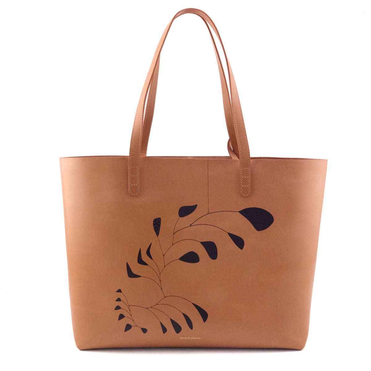 Mansur Gavriel Tan Black Alexander Calder Large Tote - Love that Bag etc - Preowned Authentic Designer Handbags Preloved Fashions