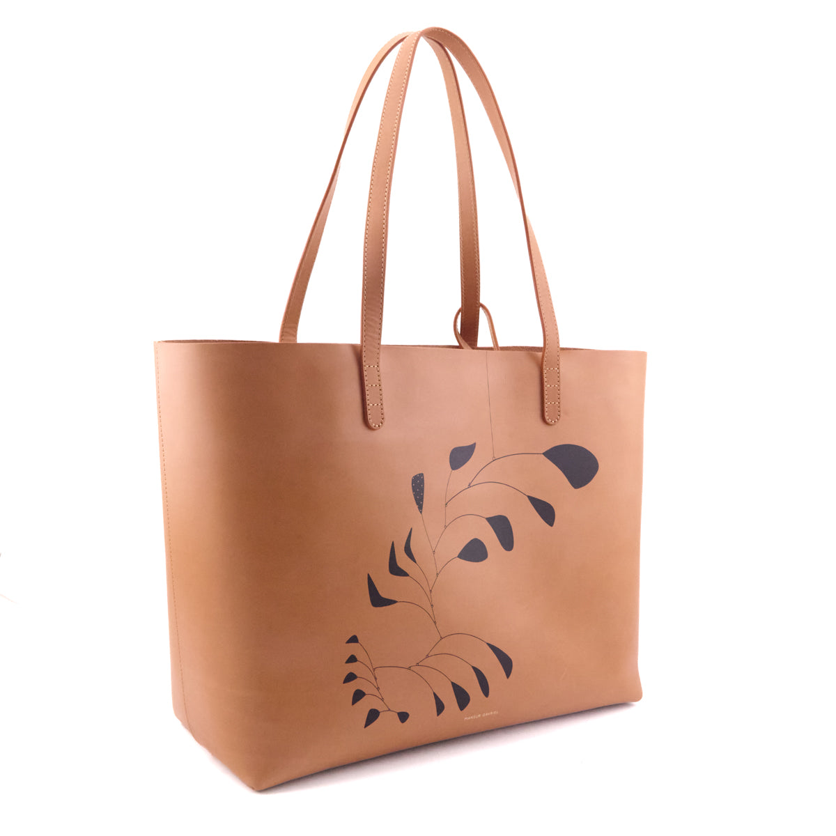 Mansur Gavriel Tan Black Alexander Calder Large Tote - Love that Bag etc - Preowned Authentic Designer Handbags Preloved Fashions