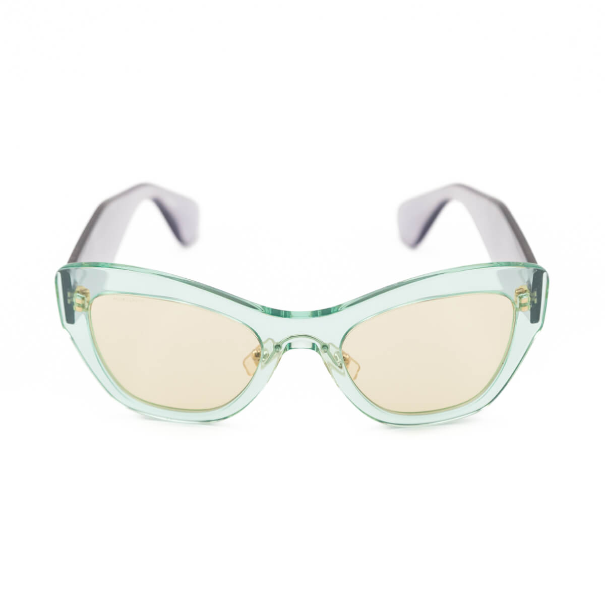Miu Miu Green Purple Lucite Cat-Eye Sunglasses - Love that Bag etc - Preowned Authentic Designer Handbags Preloved Fashions