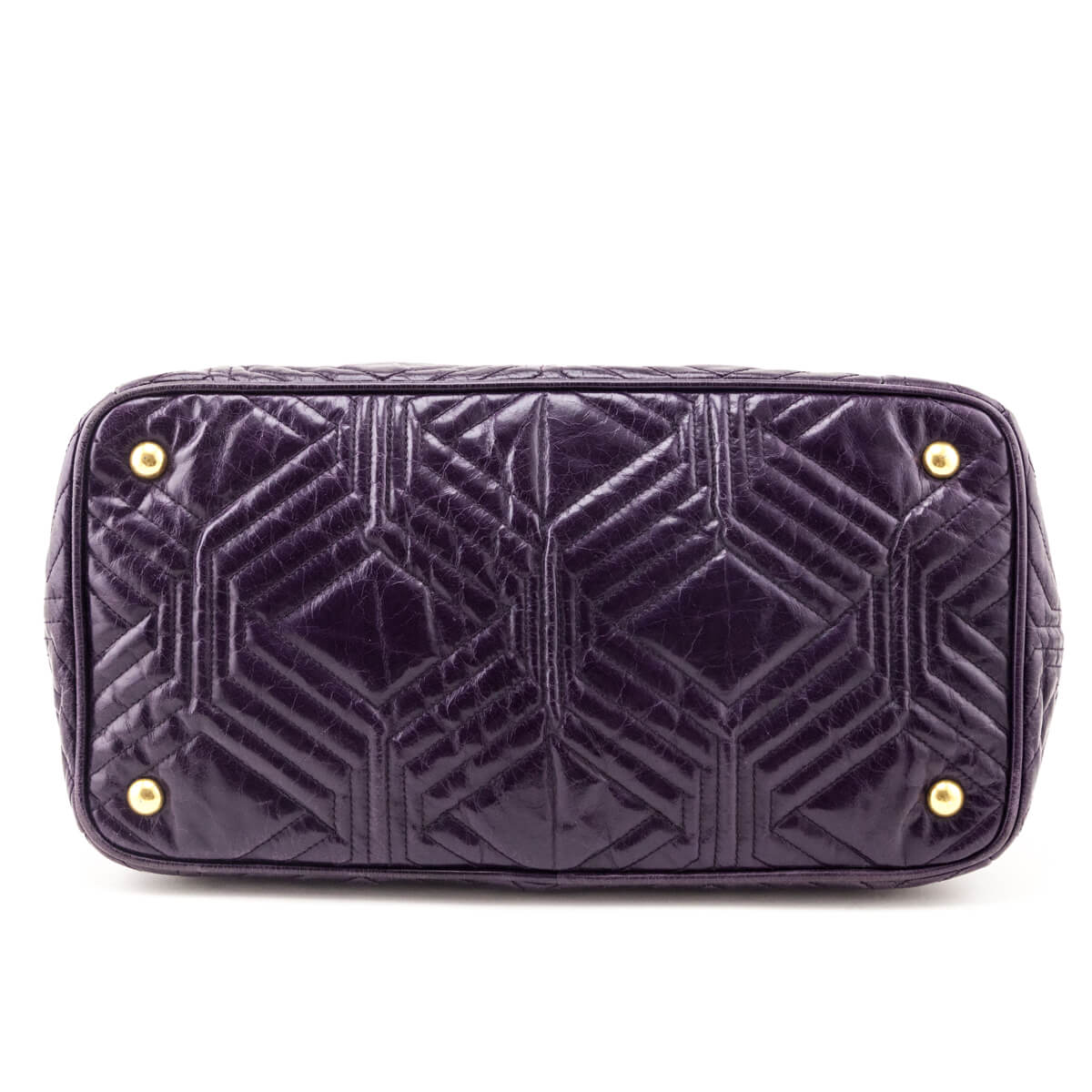 Miu Miu Purple Vitello Shine Tote - Love that Bag etc - Preowned Authentic Designer Handbags Preloved Fashions
