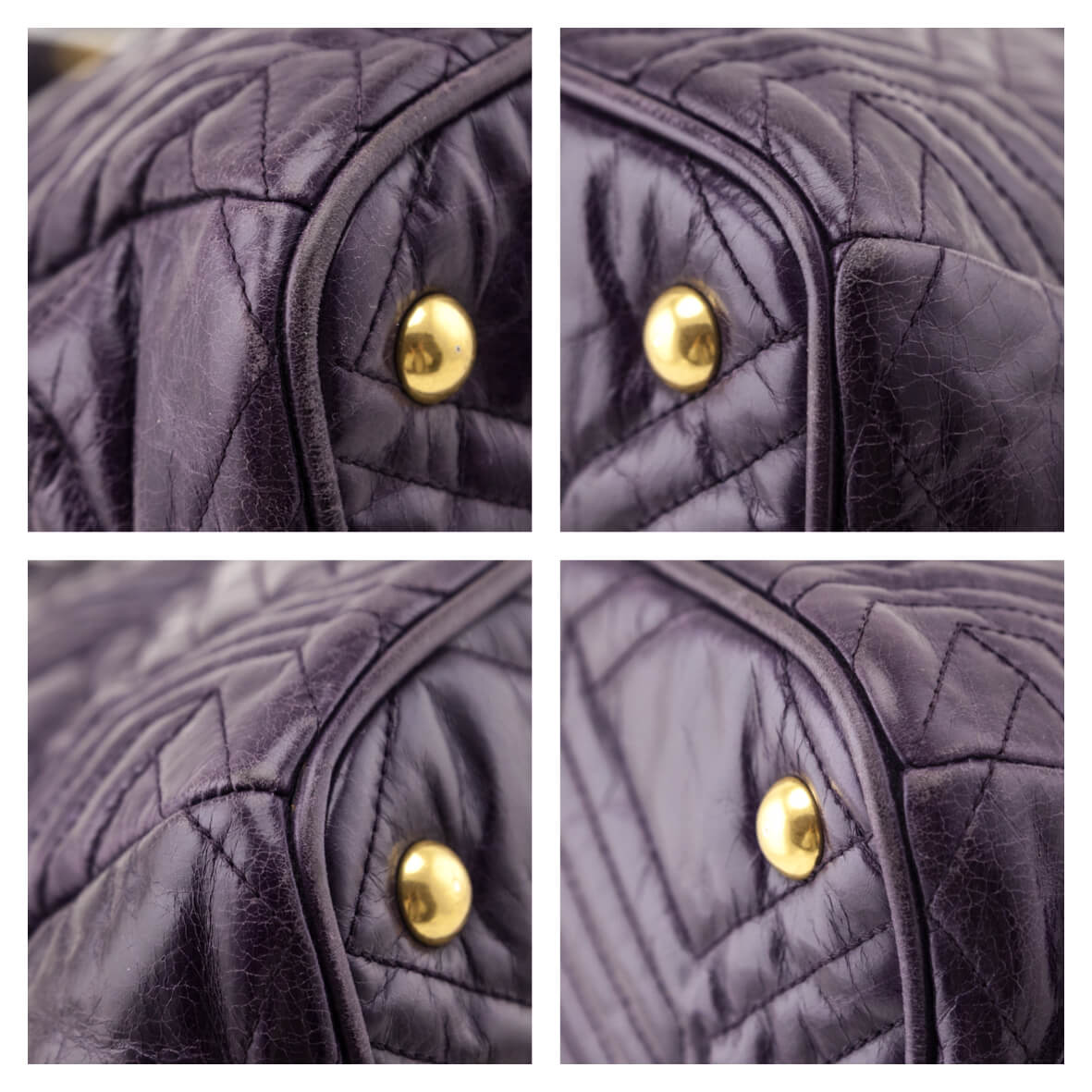 Miu Miu Purple Vitello Shine Tote - Love that Bag etc - Preowned Authentic Designer Handbags Preloved Fashions