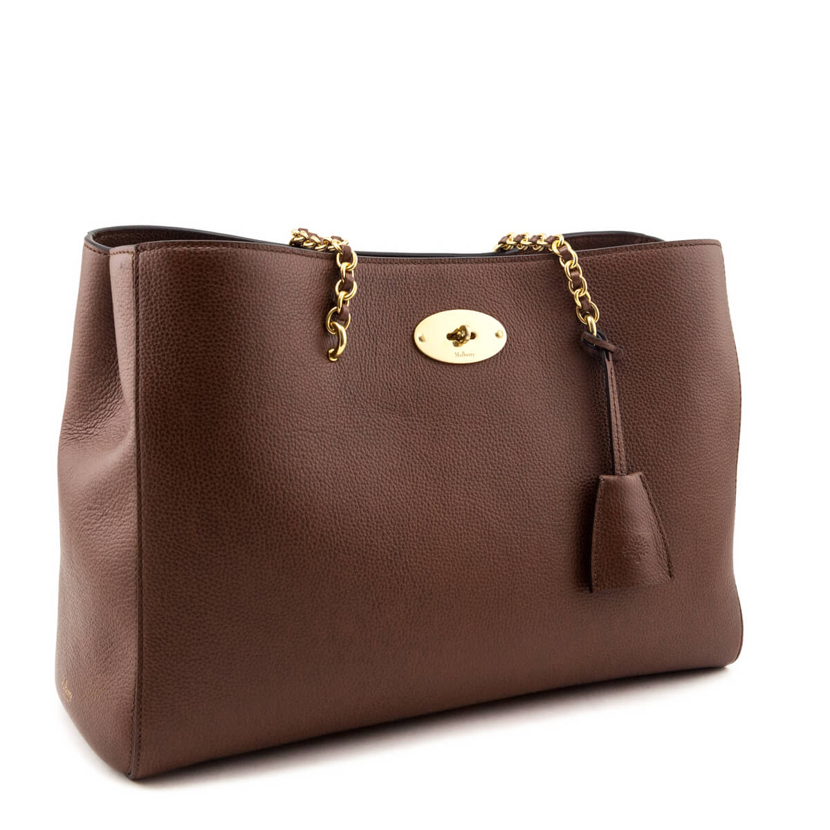 Mulberry Oak Two-Tone Small Classic Grain Lily Chain Tote - Love that Bag etc - Preowned Authentic Designer Handbags Preloved Fashions