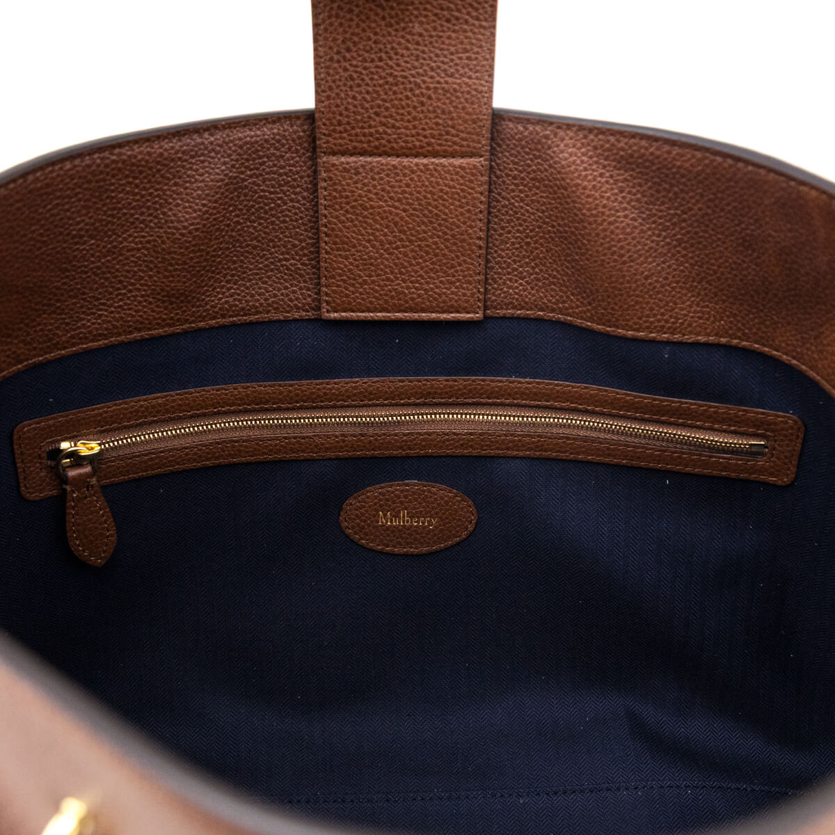 Mulberry Oak Two-Tone Small Classic Grain Lily Chain Tote - Love that Bag etc - Preowned Authentic Designer Handbags Preloved Fashions