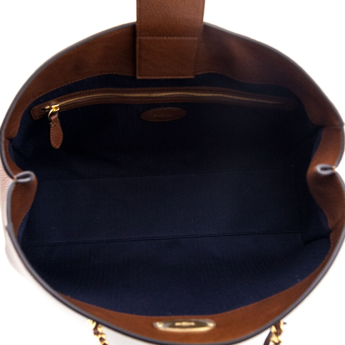 Mulberry Oak Two-Tone Small Classic Grain Lily Chain Tote - Love that Bag etc - Preowned Authentic Designer Handbags Preloved Fashions