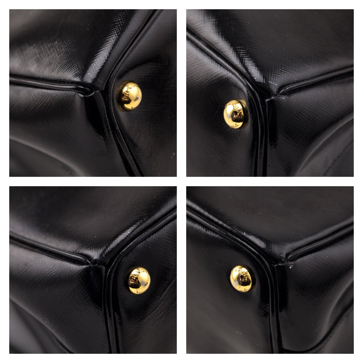 Prada Black Saffiano Vernice Large Galleria Double Zip Tote - Love that Bag etc - Preowned Authentic Designer Handbags Preloved Fashions