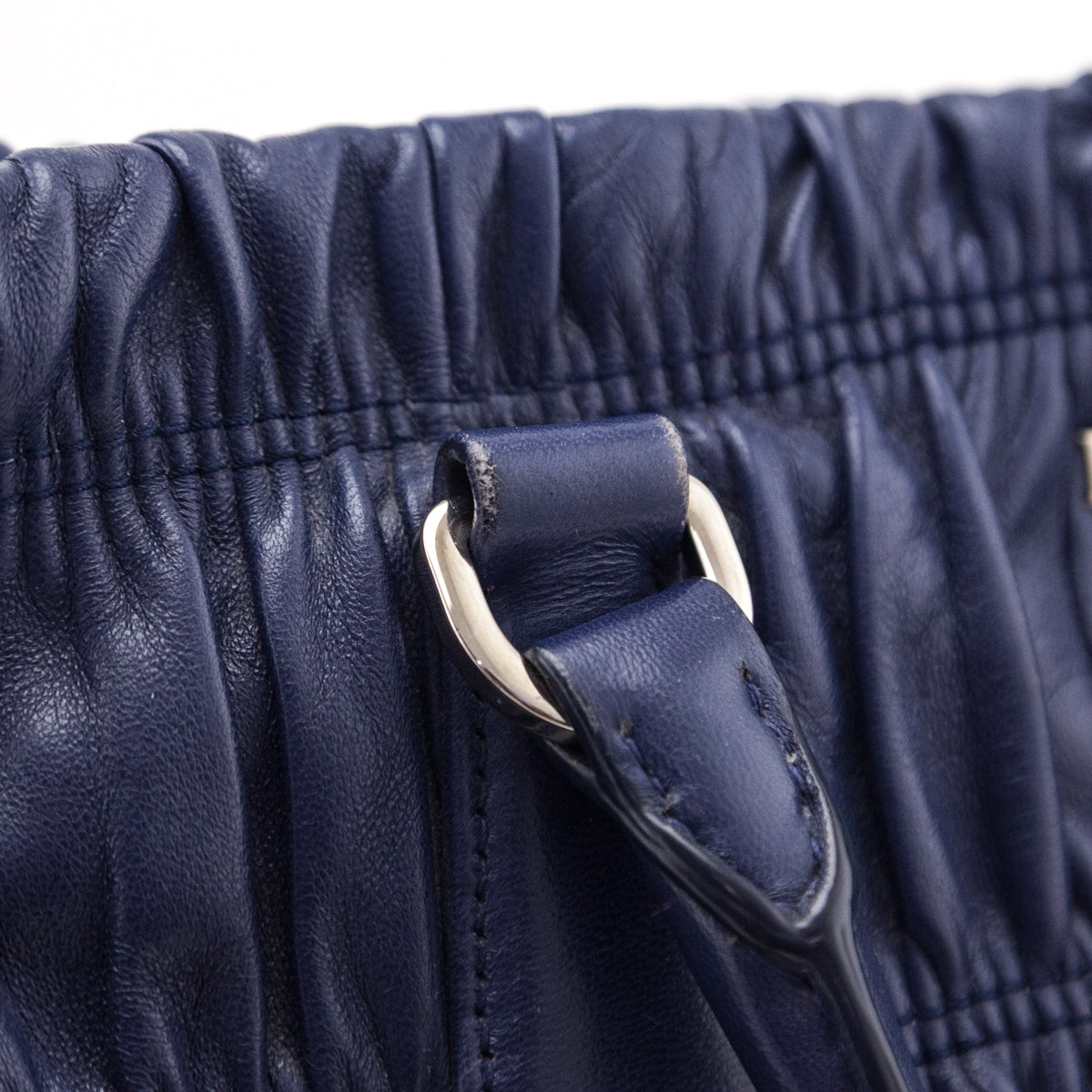 Prada Bluette Nappa Gaufre Large Convertible Tote - Love that Bag etc - Preowned Authentic Designer Handbags Preloved Fashions