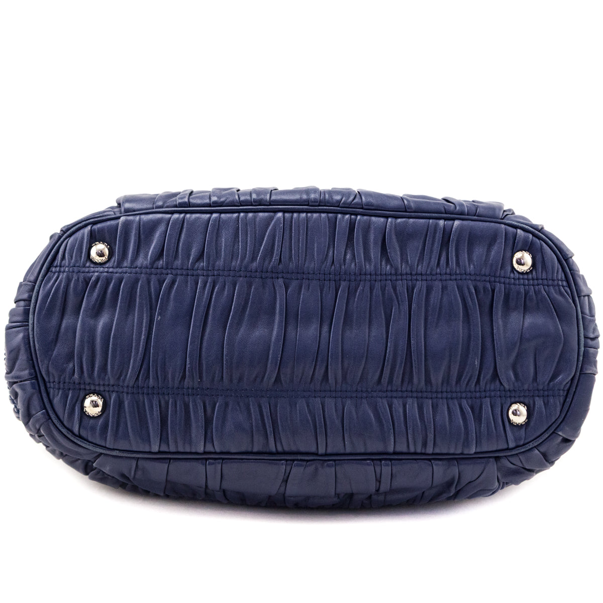 Prada Bluette Nappa Gaufre Large Convertible Tote - Love that Bag etc - Preowned Authentic Designer Handbags Preloved Fashions