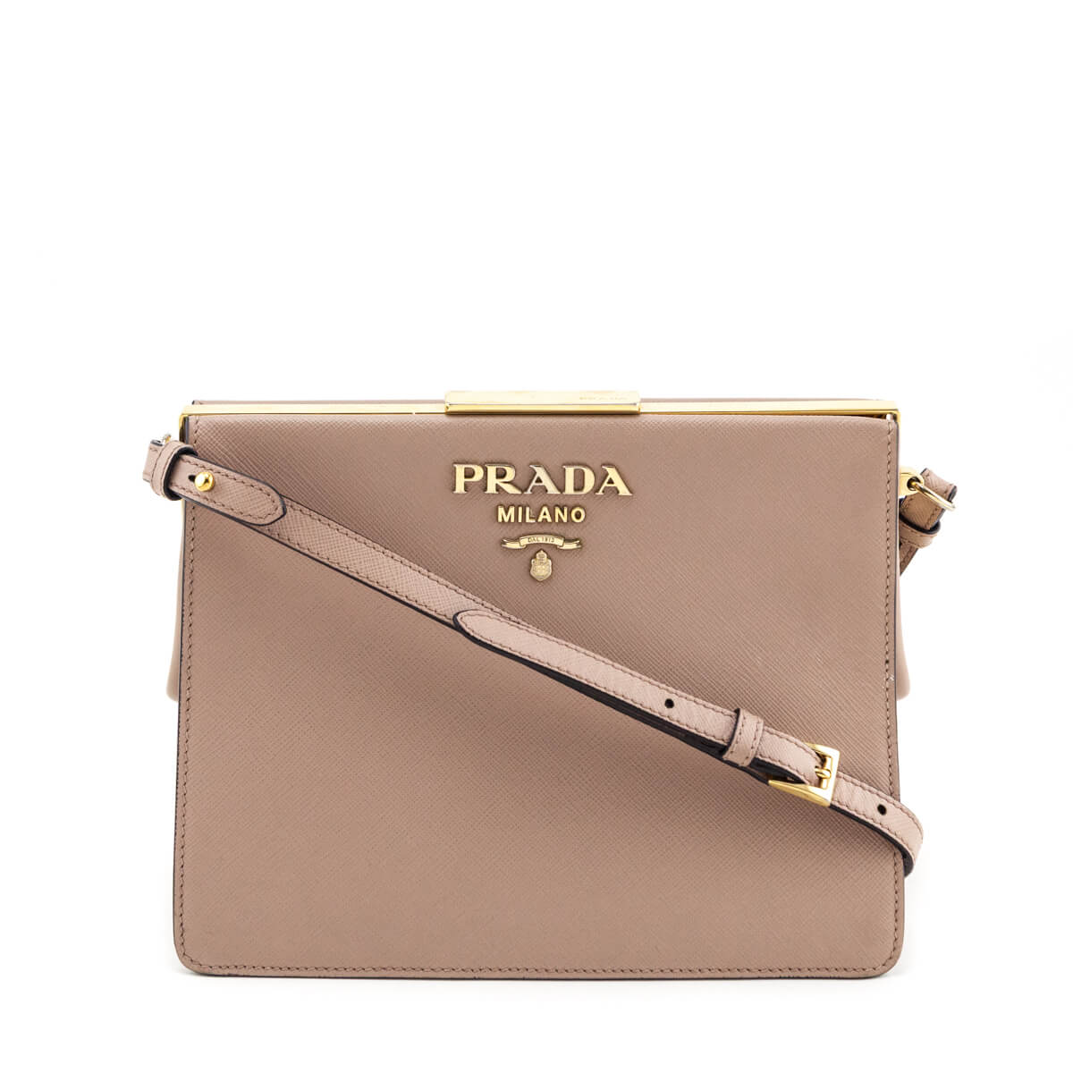 Prada Cammeo Saffiano Medium Light Frame Bag - Love that Bag etc - Preowned Authentic Designer Handbags Preloved Fashions