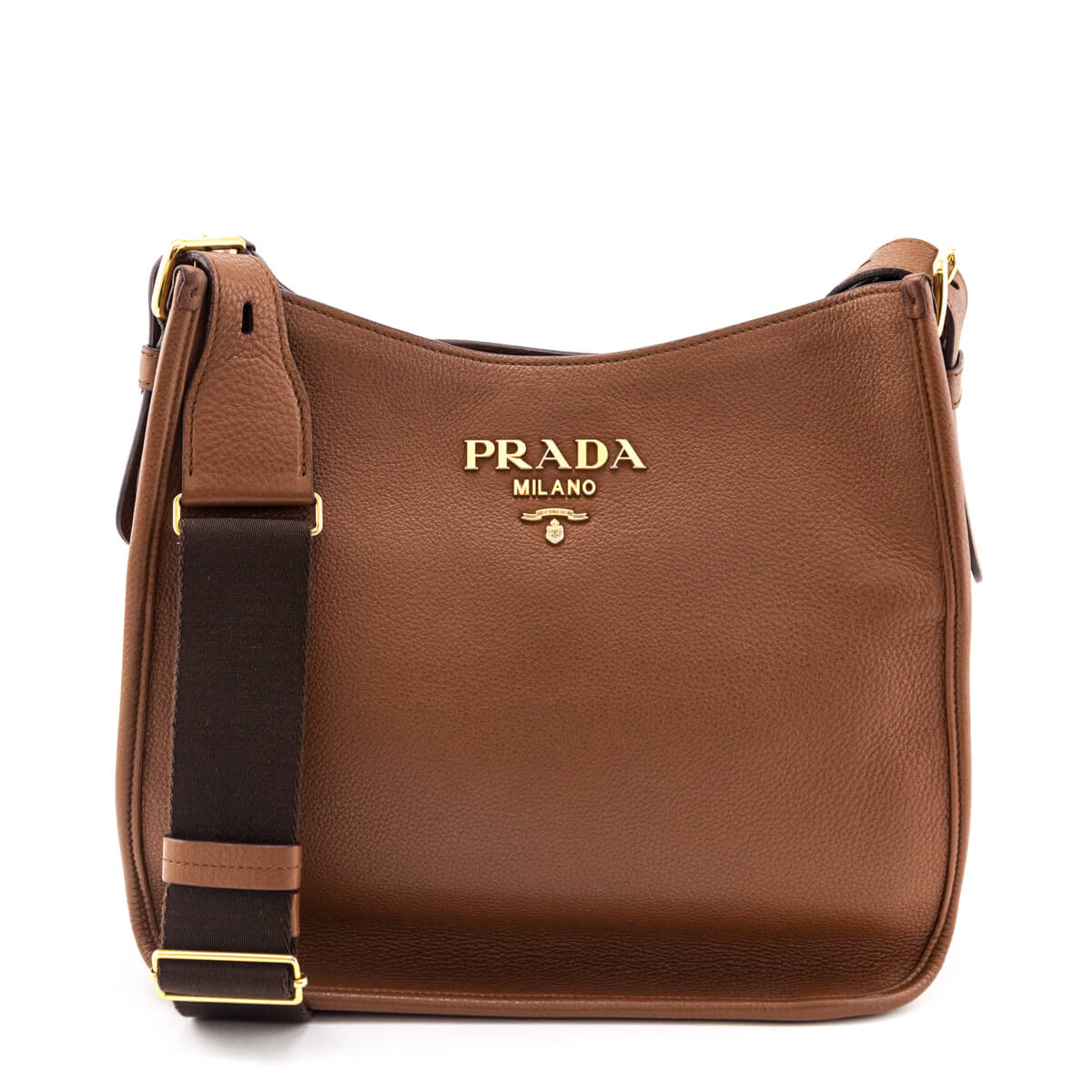 Prada Caramel Vitello Daino Soft Hobo Bag - Love that Bag etc - Preowned Authentic Designer Handbags Preloved Fashions