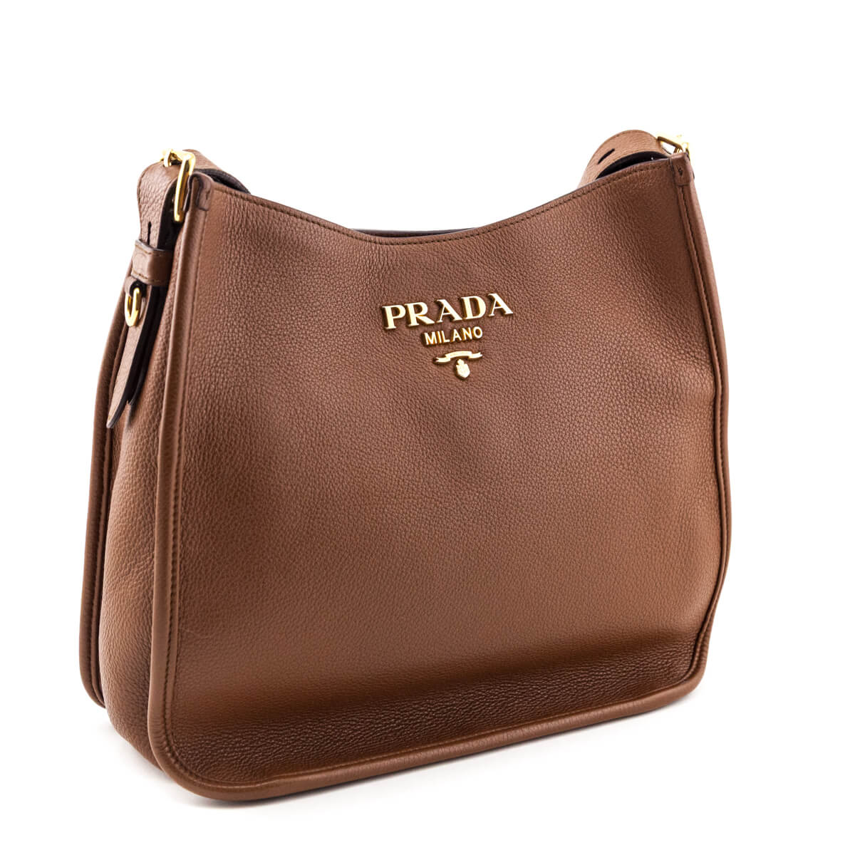 Prada Caramel Vitello Daino Soft Hobo Bag - Love that Bag etc - Preowned Authentic Designer Handbags Preloved Fashions