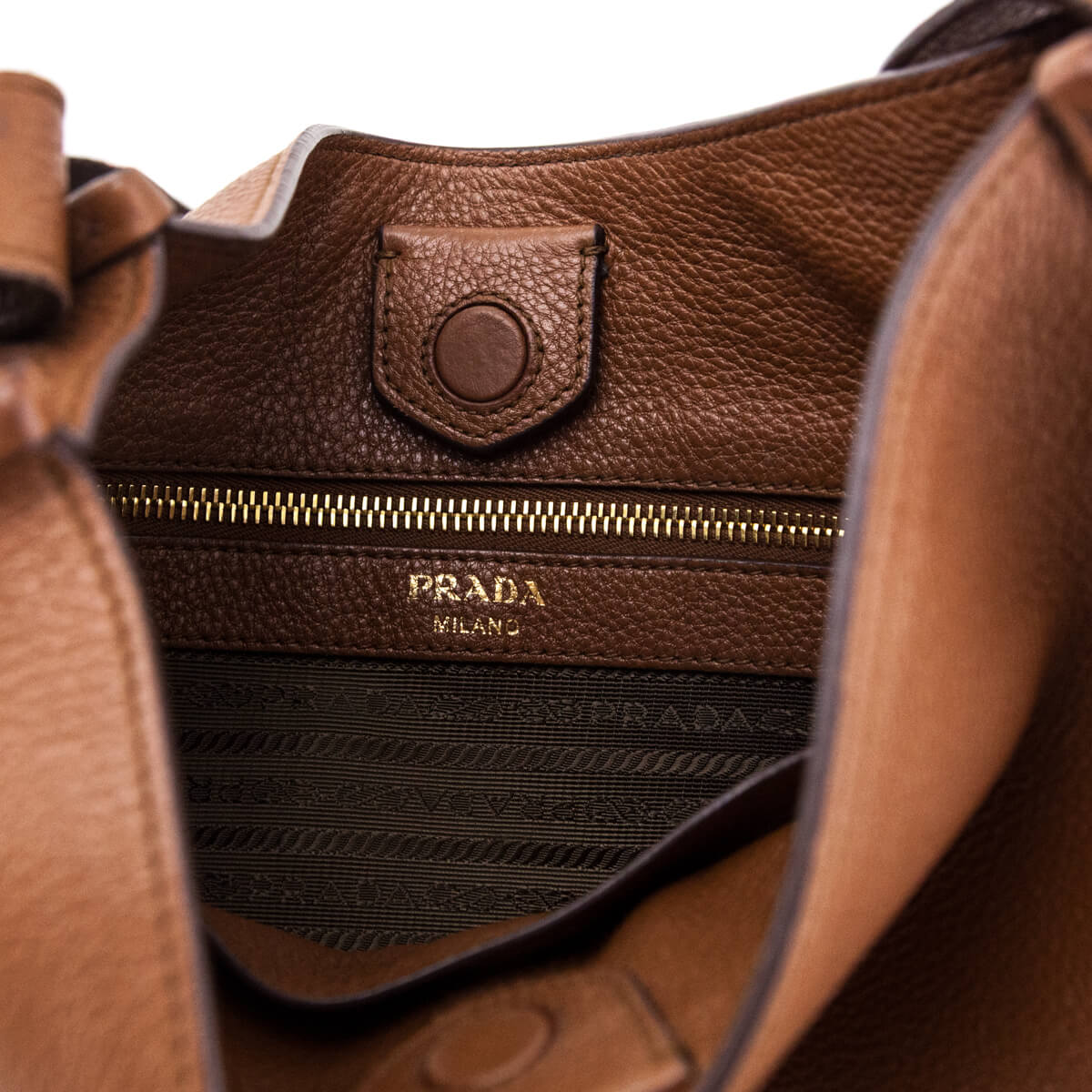 Prada Caramel Vitello Daino Soft Hobo Bag - Love that Bag etc - Preowned Authentic Designer Handbags Preloved Fashions