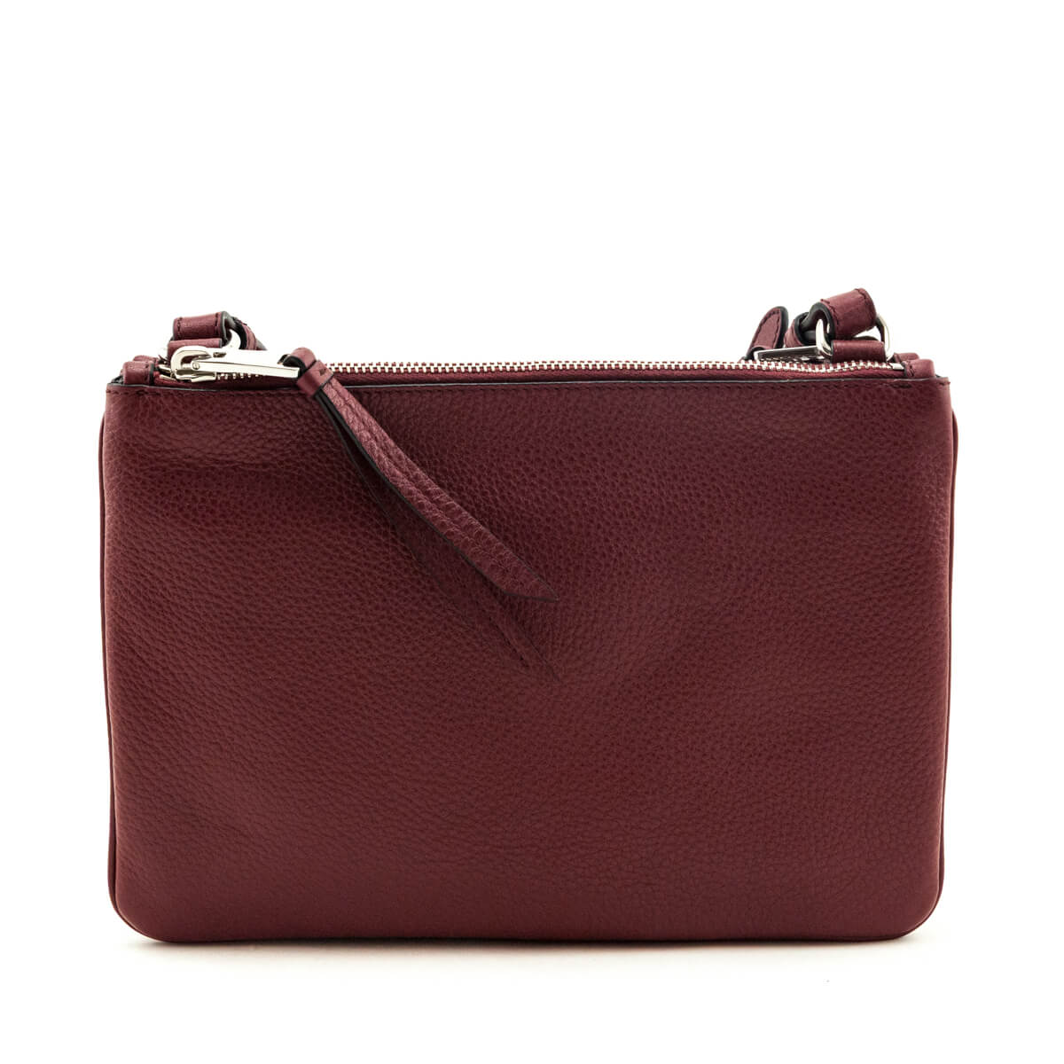 Prada Cerise Vitello Phenix Double Zip Crossbody Bag - Love that Bag etc - Preowned Authentic Designer Handbags Preloved Fashions