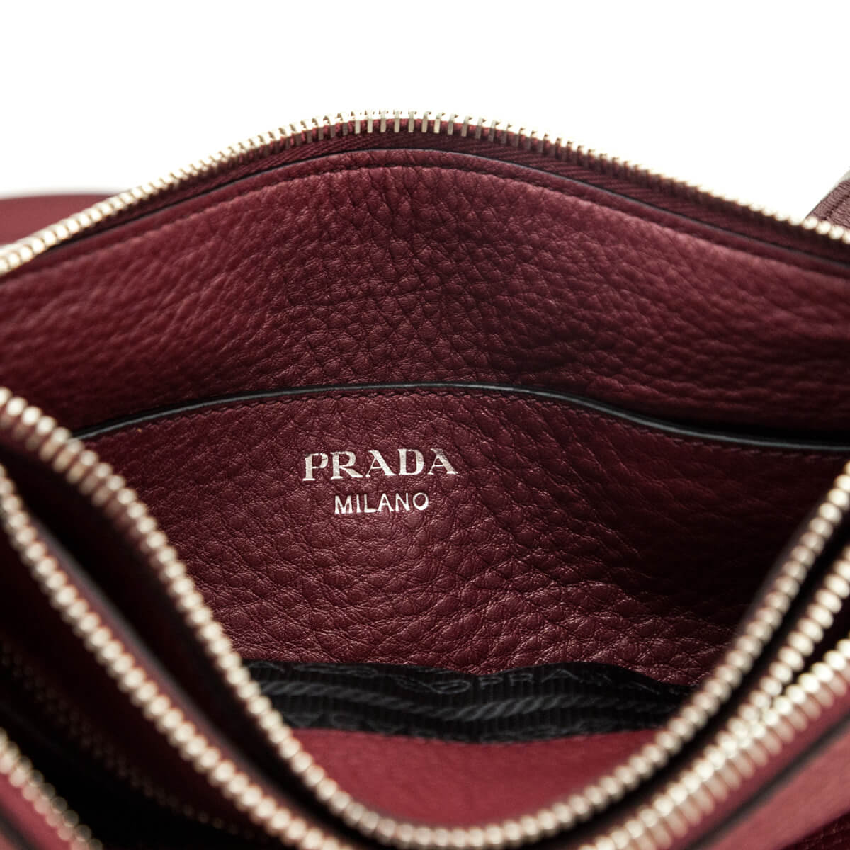 Prada Cerise Vitello Phenix Double Zip Crossbody Bag - Love that Bag etc - Preowned Authentic Designer Handbags Preloved Fashions