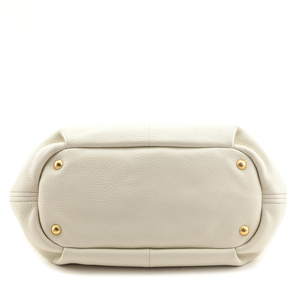 Prada Ivory Vitello Daino 2 Way Shoulder Bag - Love that Bag etc - Preowned Authentic Designer Handbags Preloved Fashions