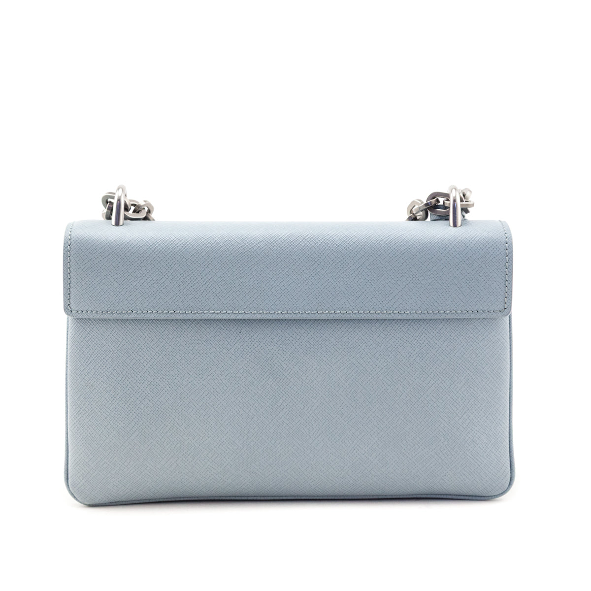 Prada Lago Saffiano Lux Metal Closure Shoulder Bag - Love that Bag etc - Preowned Authentic Designer Handbags Preloved Fashions
